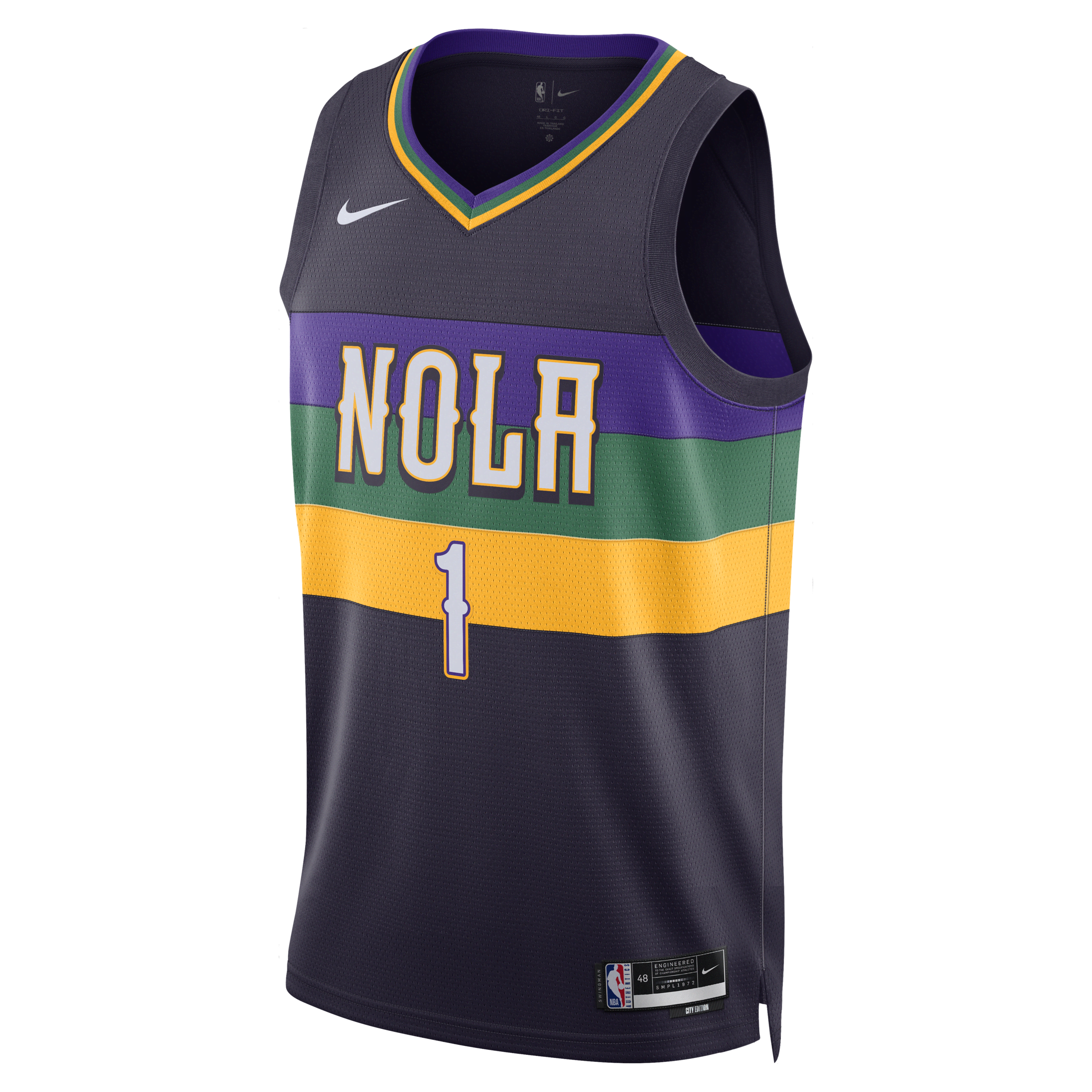 Zion Williamson New Orleans Pelicans City Edition Nike Dri-FIT NBA Swingman-trøje - lilla