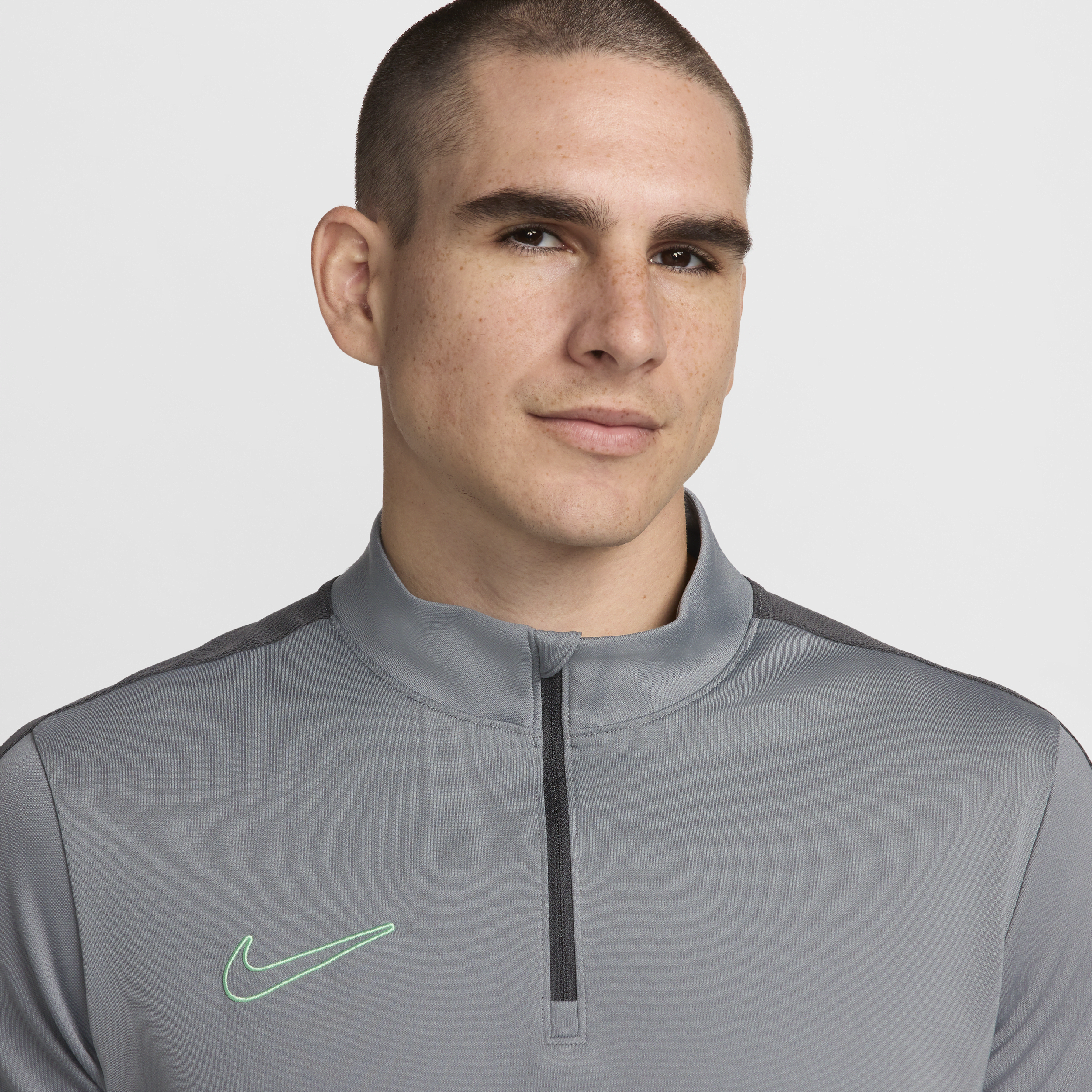 Haut de foot à demi-zip Dri-FIT Nike Academy pour homme - Gris