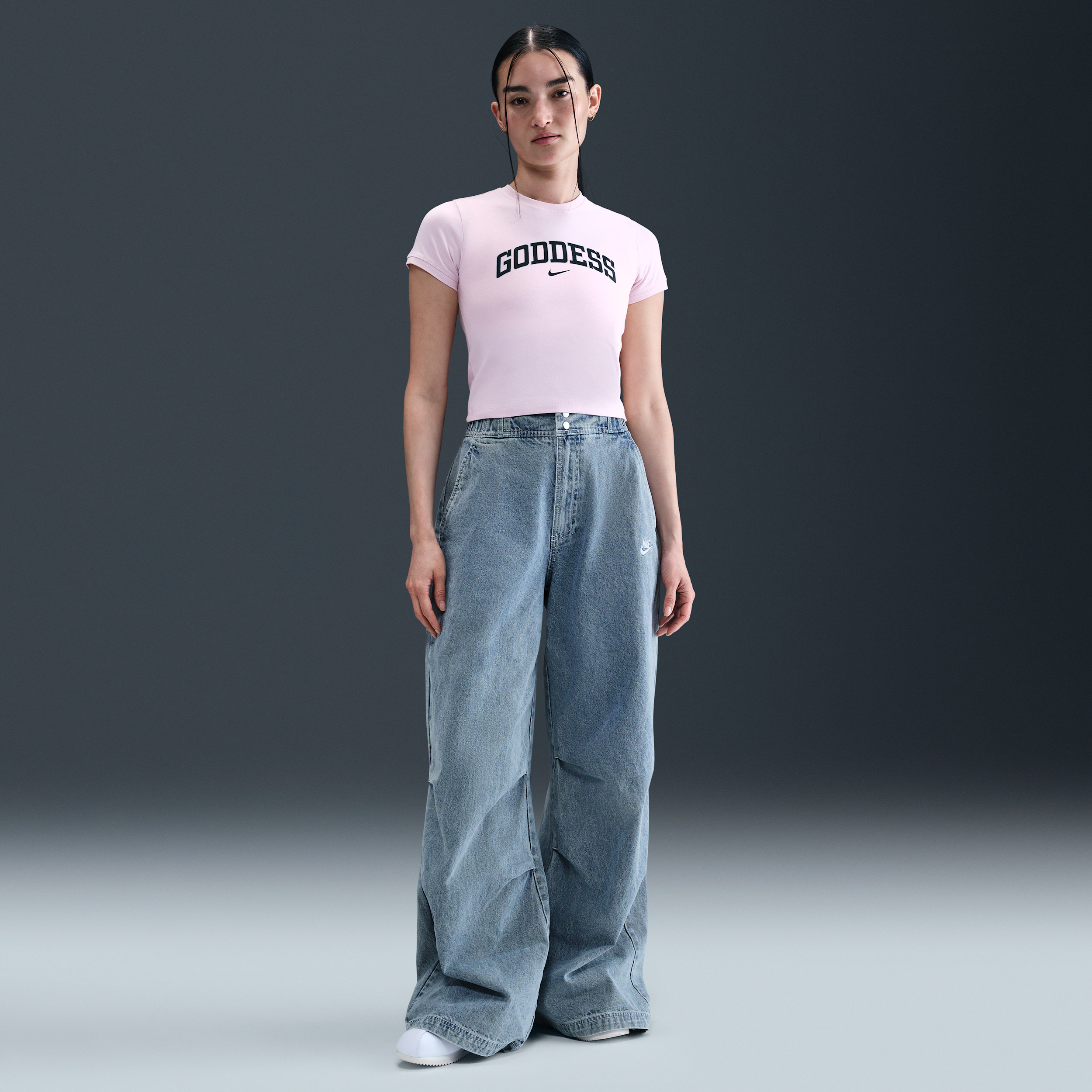 Nike Sportswear denim damesbroek - Blauw