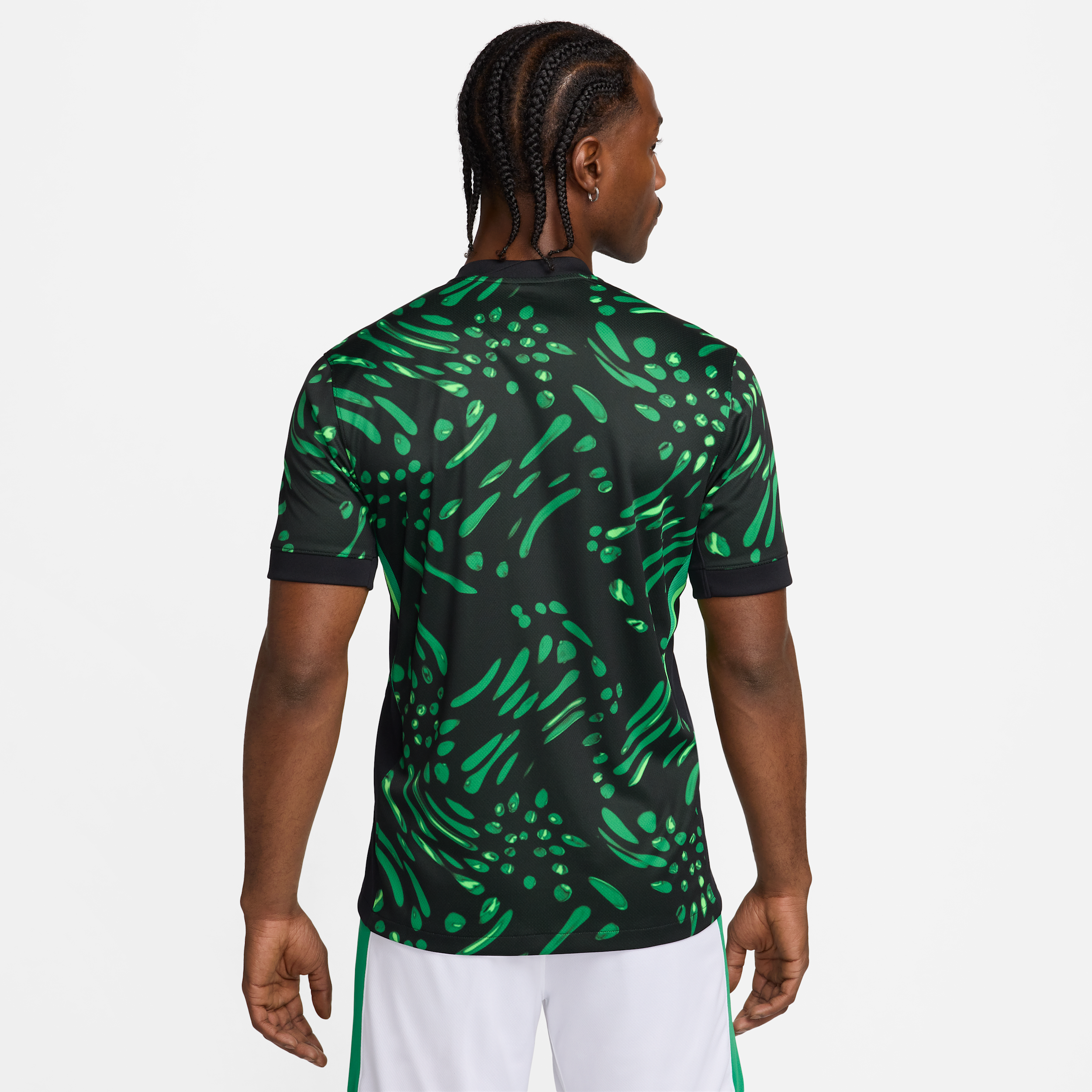 Thumbnail - Nigeria 2024 Stadium Away Nike Replika Fußballtrikot mit Dri-FIT-Technologie für Herren - Schwarz