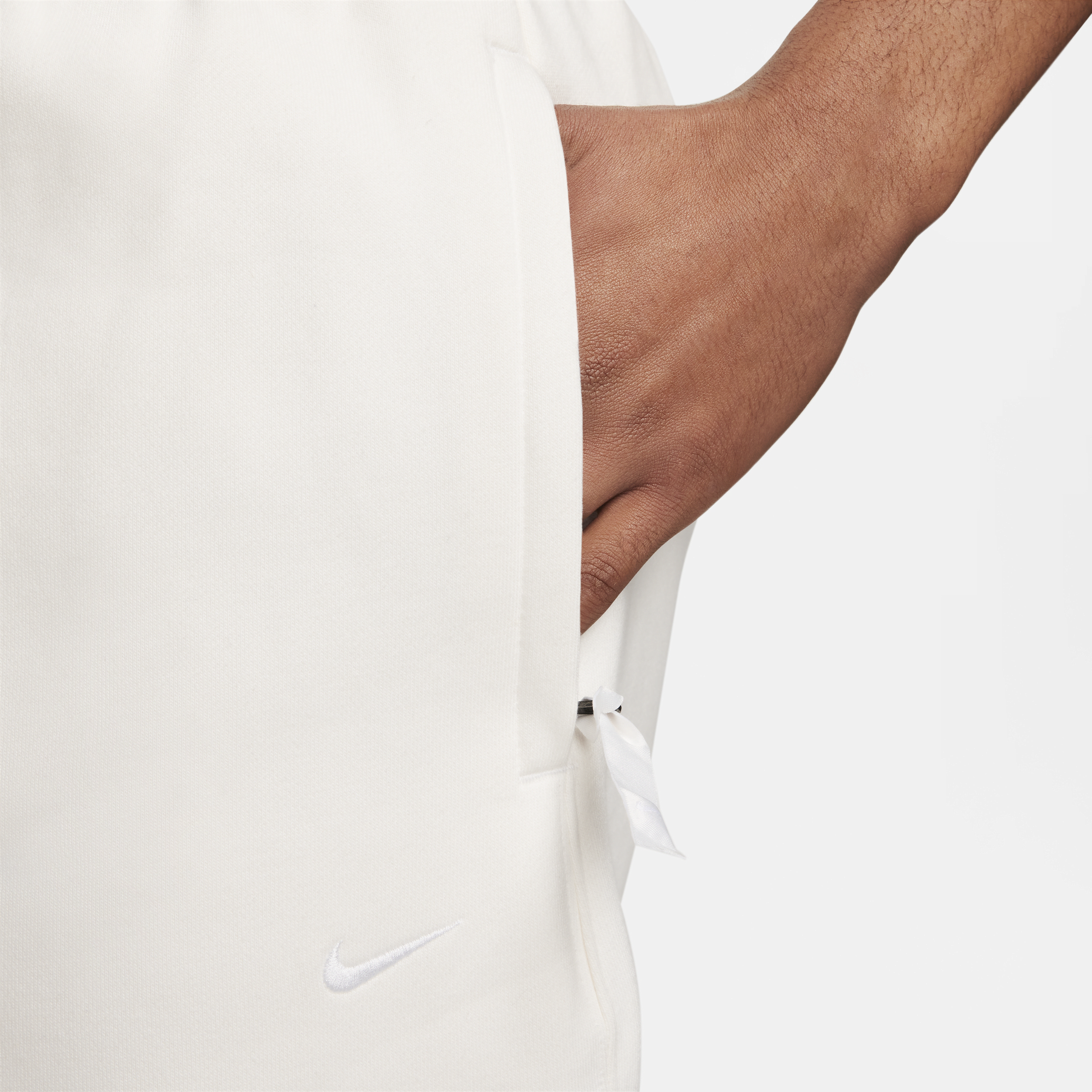 Nike Solo Swoosh Fleecebroek voor heren Wit