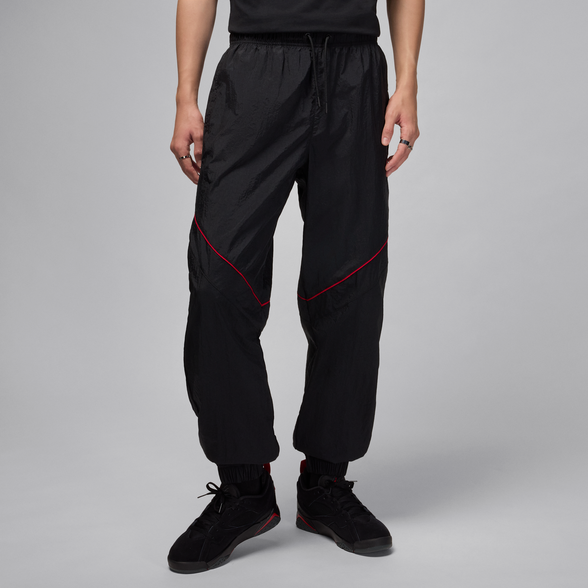 Nike Jordan Brooklyn Mens Draft Trousers - Black - Nylon