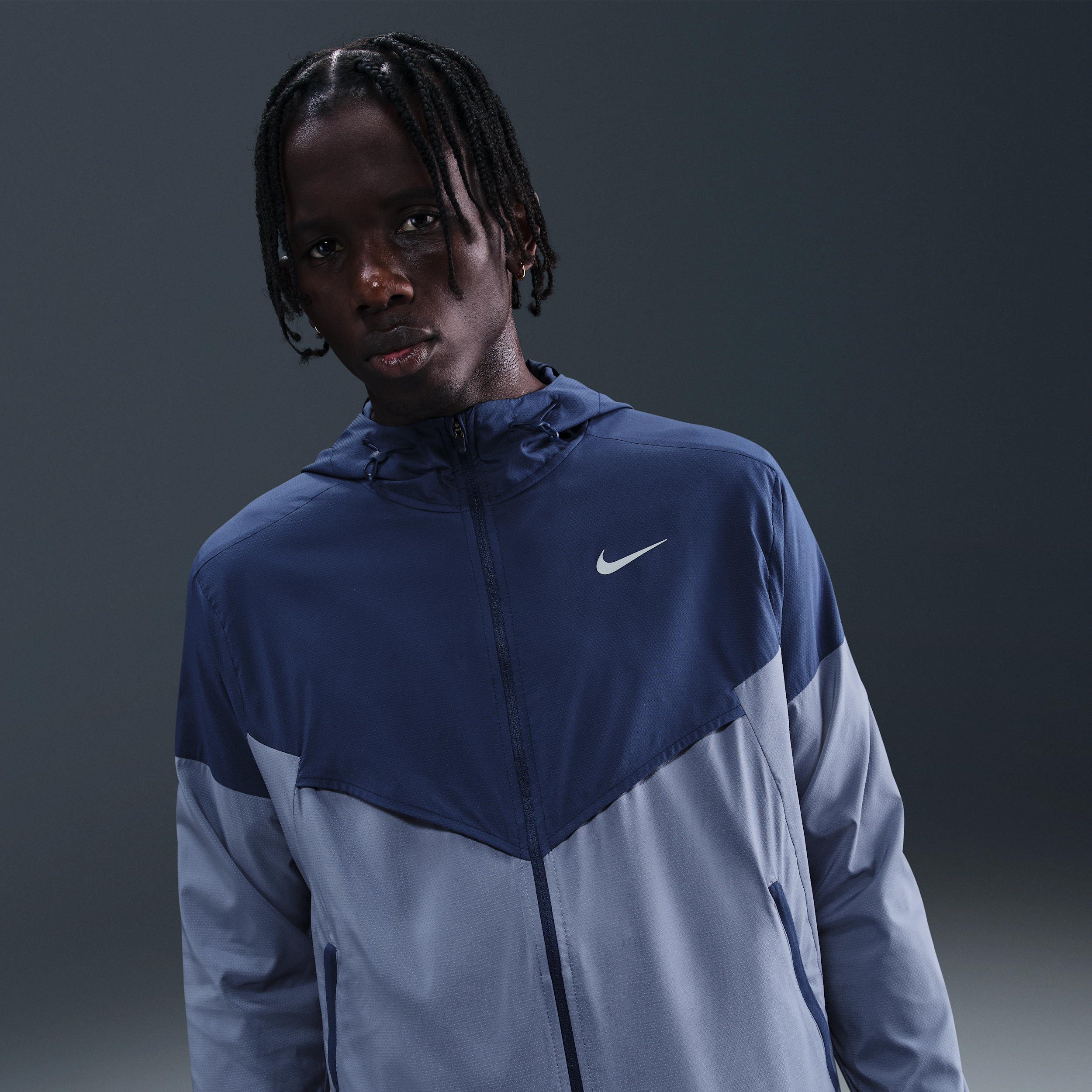Thumbnail - Nike Impossibly Light Windrunner Laufjacke (Herren) - Blau
