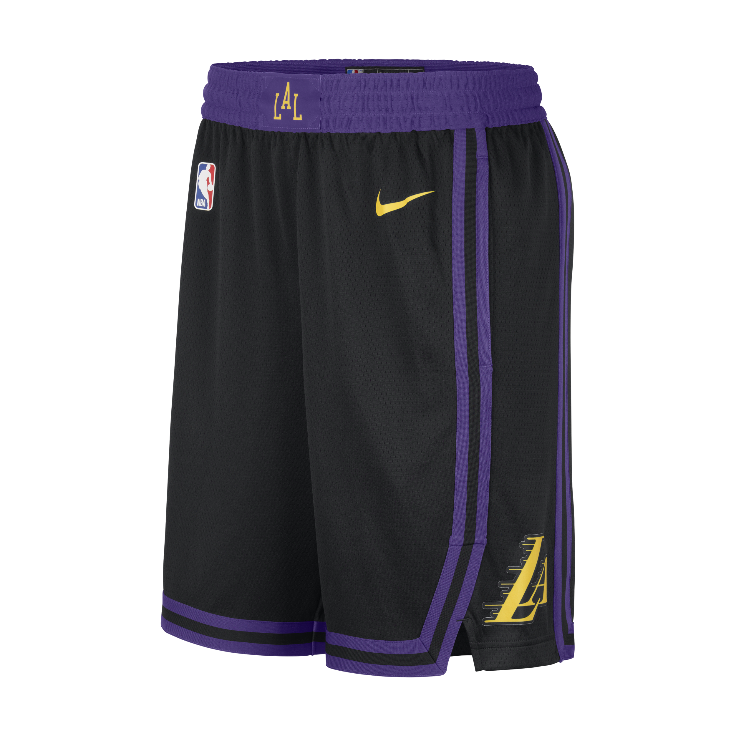 Nike Los Angeles Lakers City Edition 2023 24 Swingman Dri-FIT NBA-herenshorts Zwart