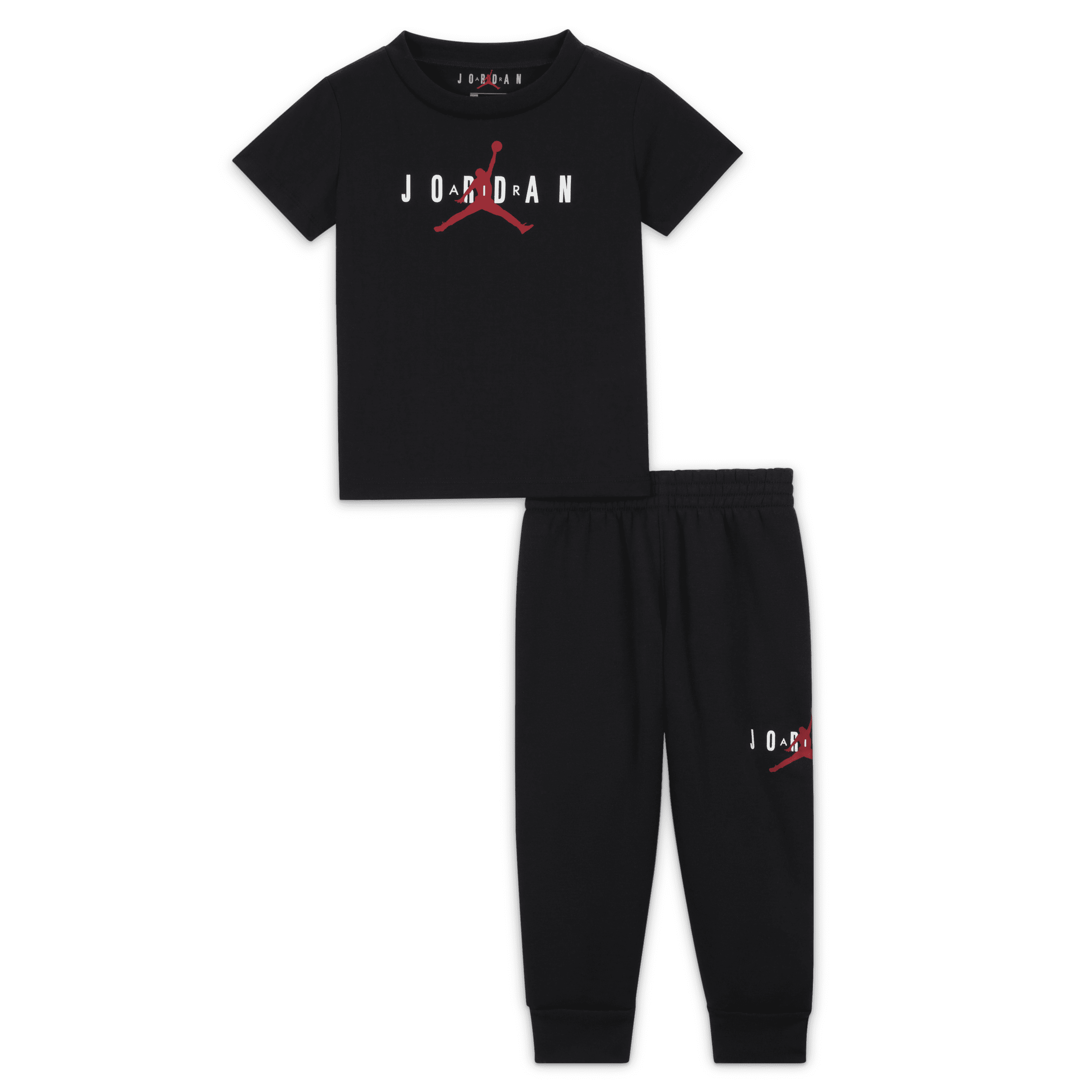 Przyjazny środowisku zestaw ze spodniami dla niemowląt (12–24 M) Jumpman Jordan - Czerń