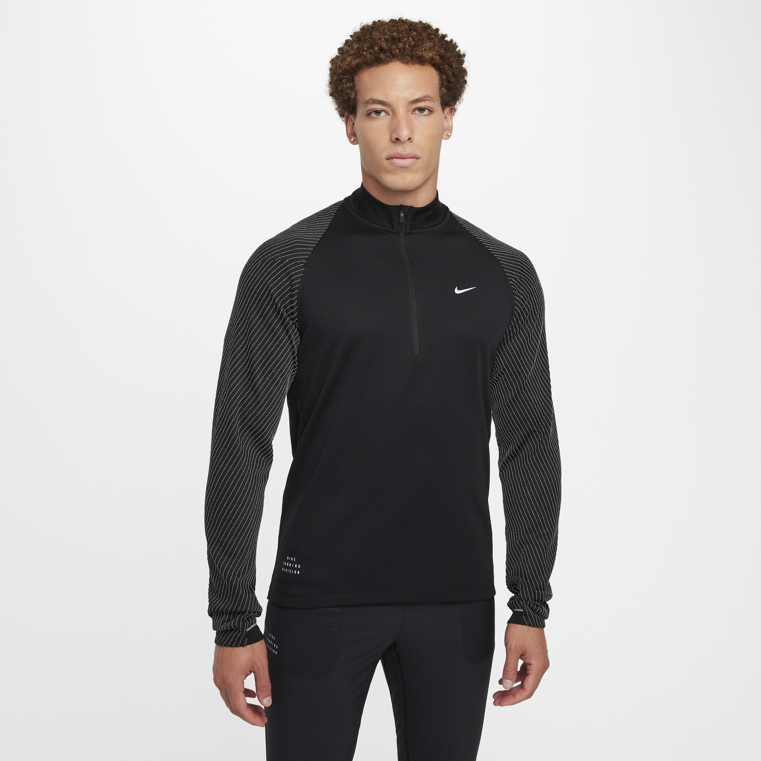 Nike Running Division Men’s Dri-FIT 1/2-Zip Running Top – Black – Sustainable Materials