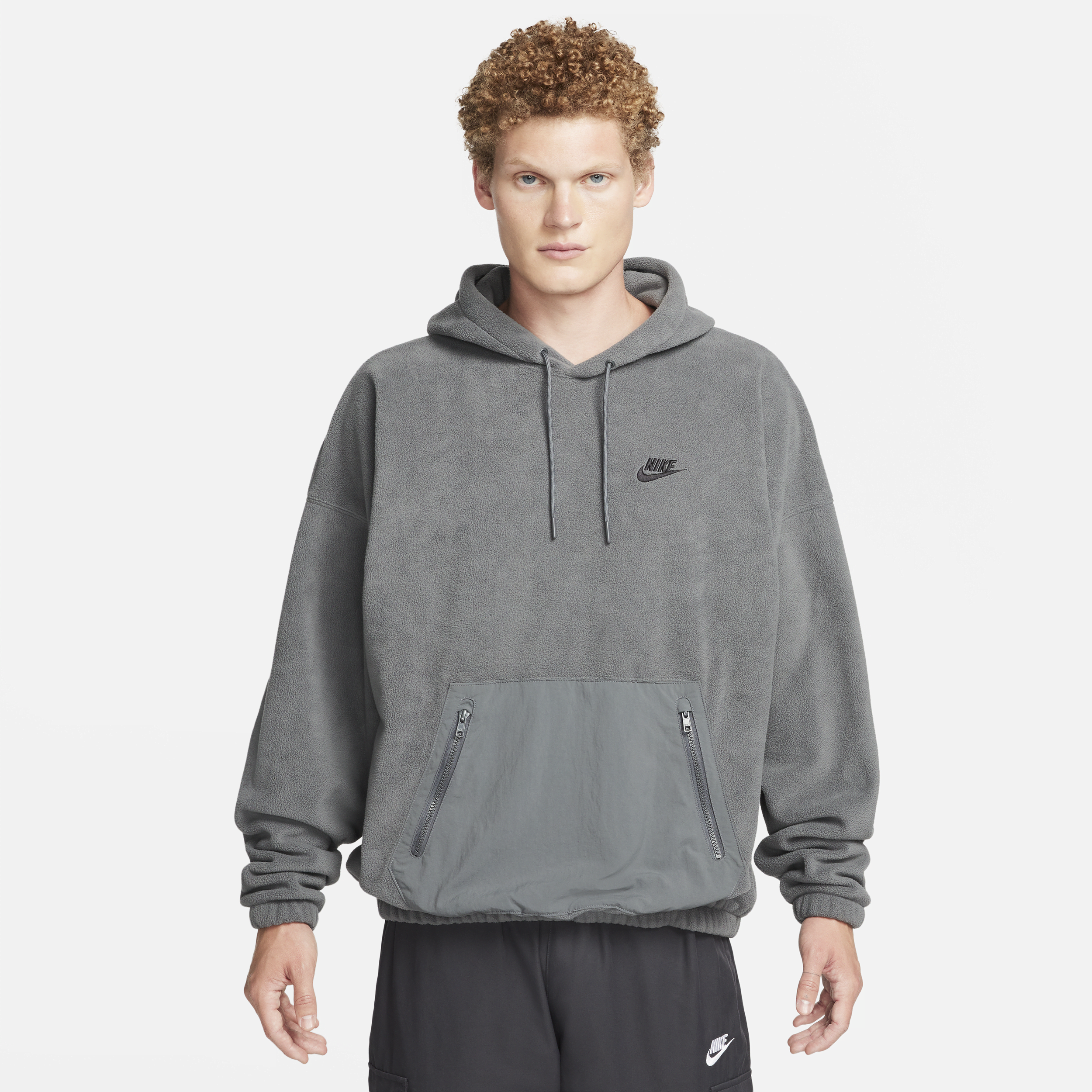 Nike Club Fleece hoodie van polarfleece voor heren Grijs