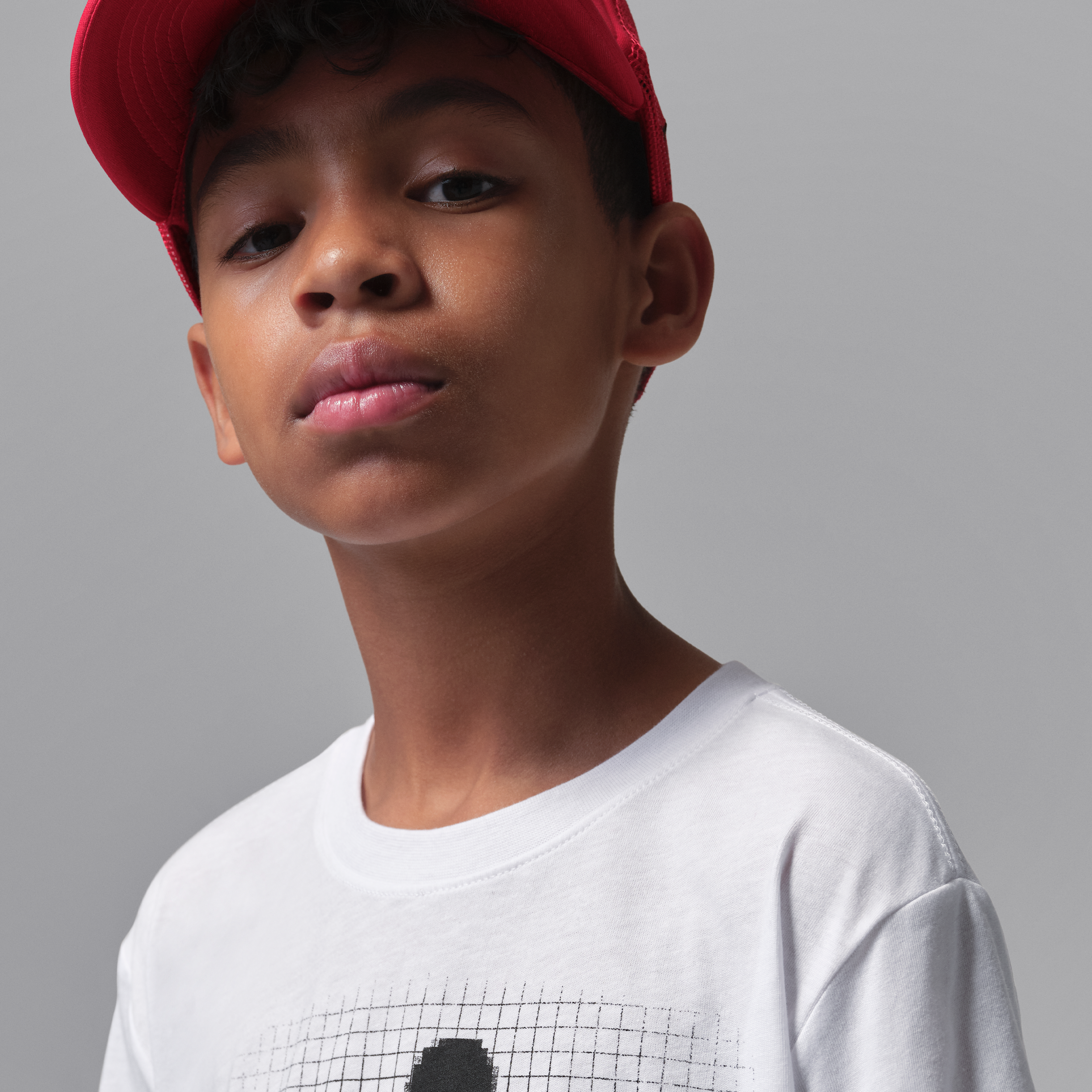 Thumbnail - Jordan Jumpman Grid Blur T-Shirt (ältere Kinder) - Weiß