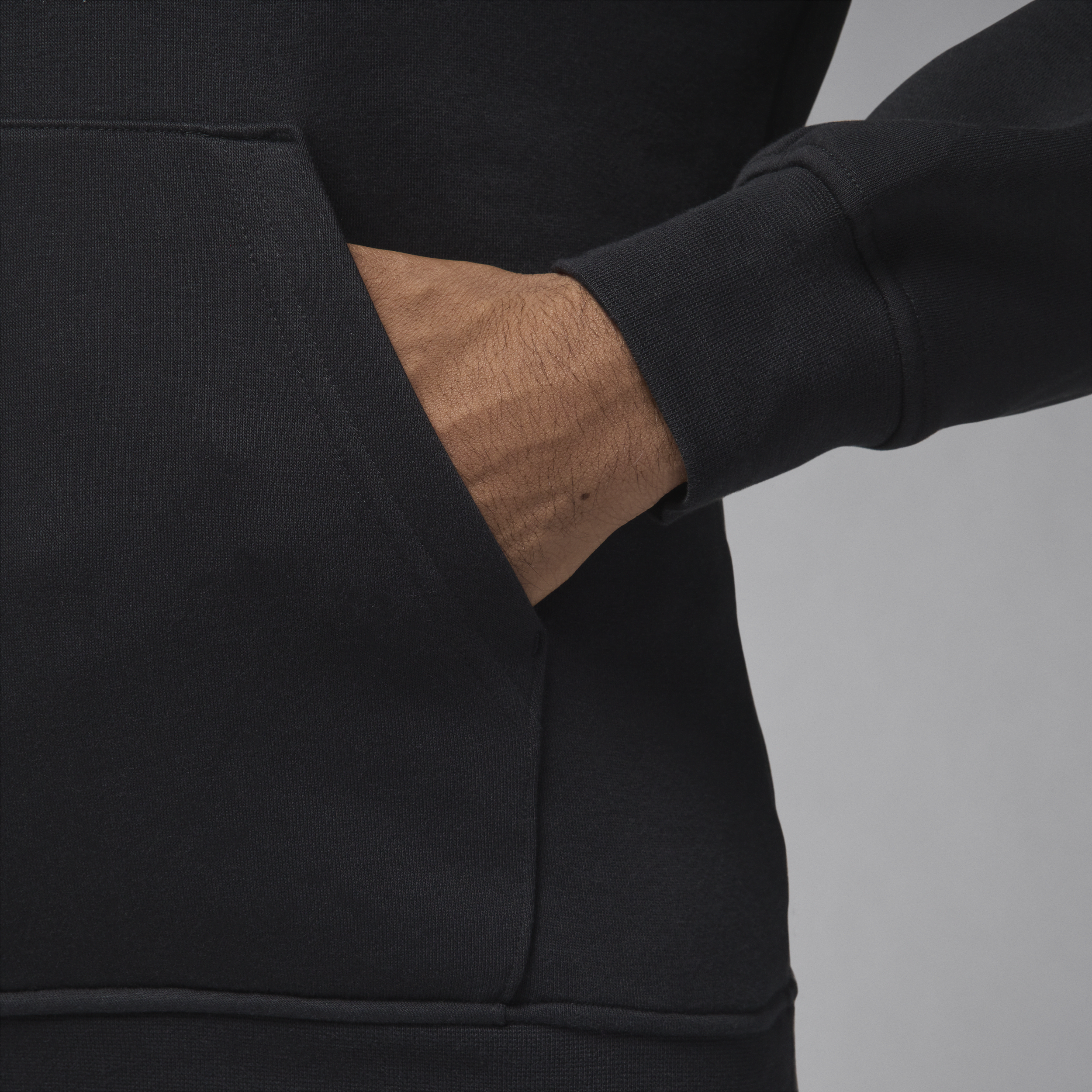 Sweat à capuche en tissu Fleece Jordan Essentials pour Homme - Noir