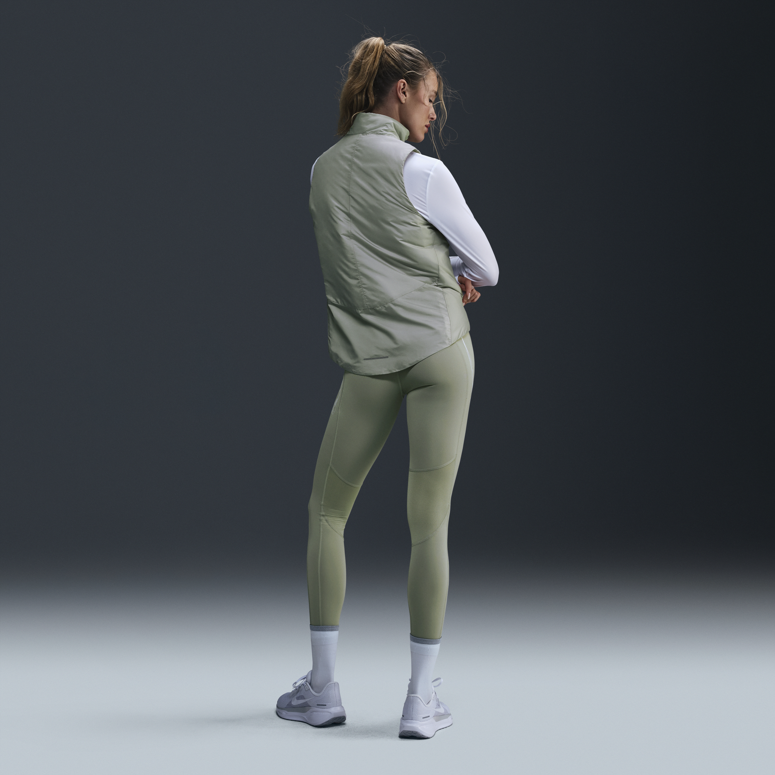 Legging de running 7/8 taille mi-haute avec poches Nike Fast pour femme - Vert