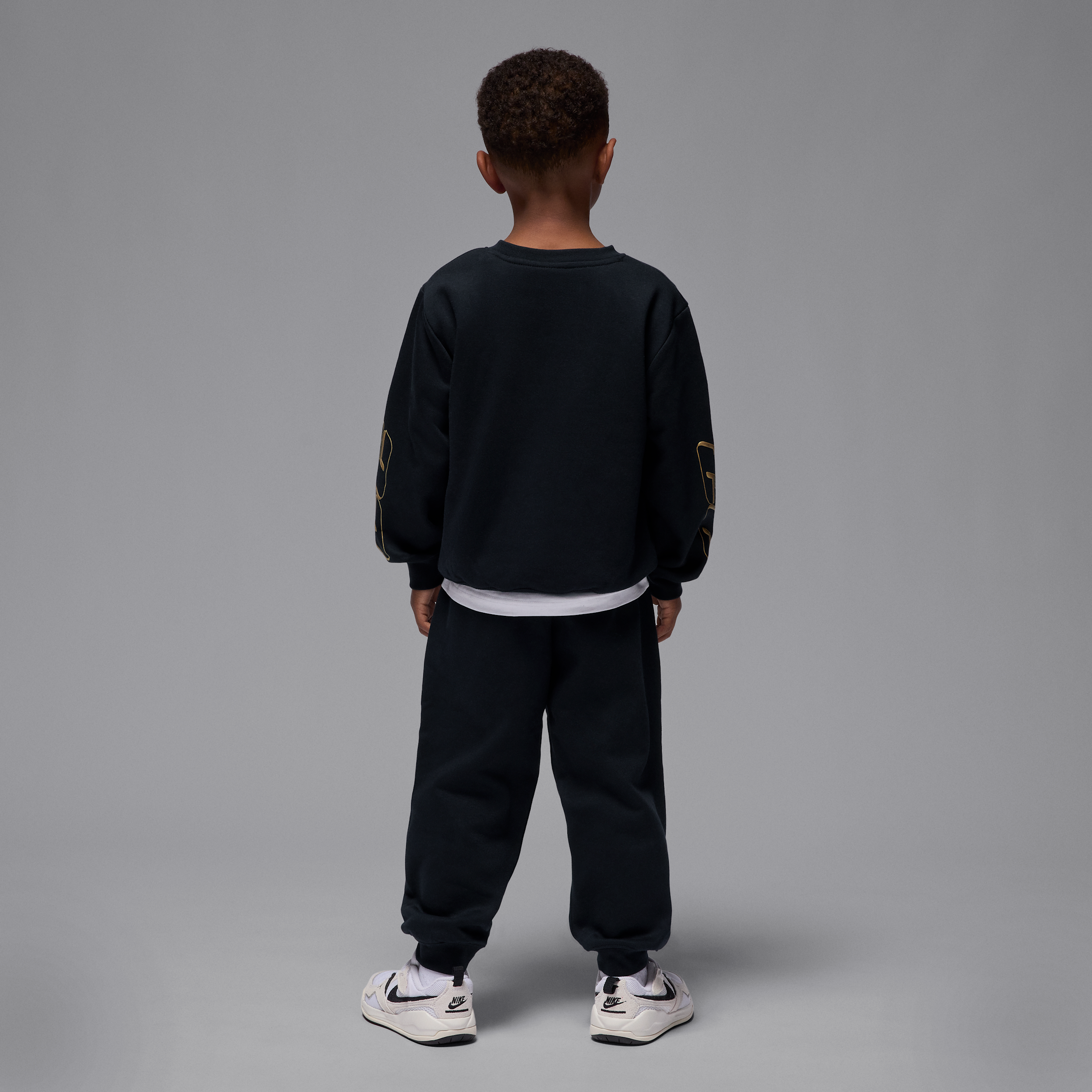 Thumbnail - Jordan Mountainside 2-teiliges Fleece Crew-Set (jüngere Kinder) - Schwarz