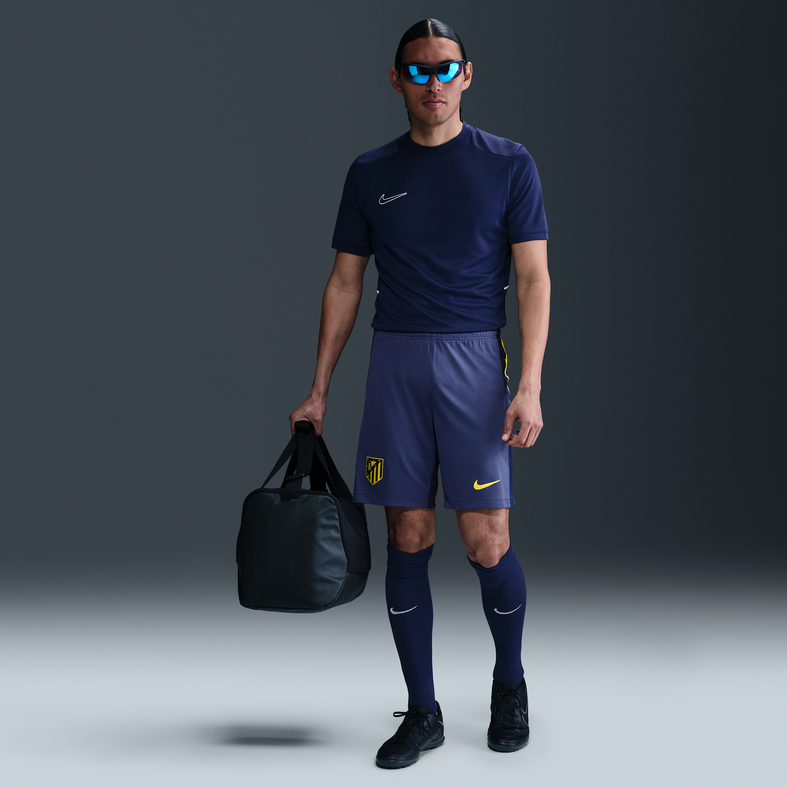Thumbnail - Atlético Madrid 2025/26 Stadium Away Nike Replika-Fußballshorts mit Dri-FIT-Technologie (Herren) - Blau