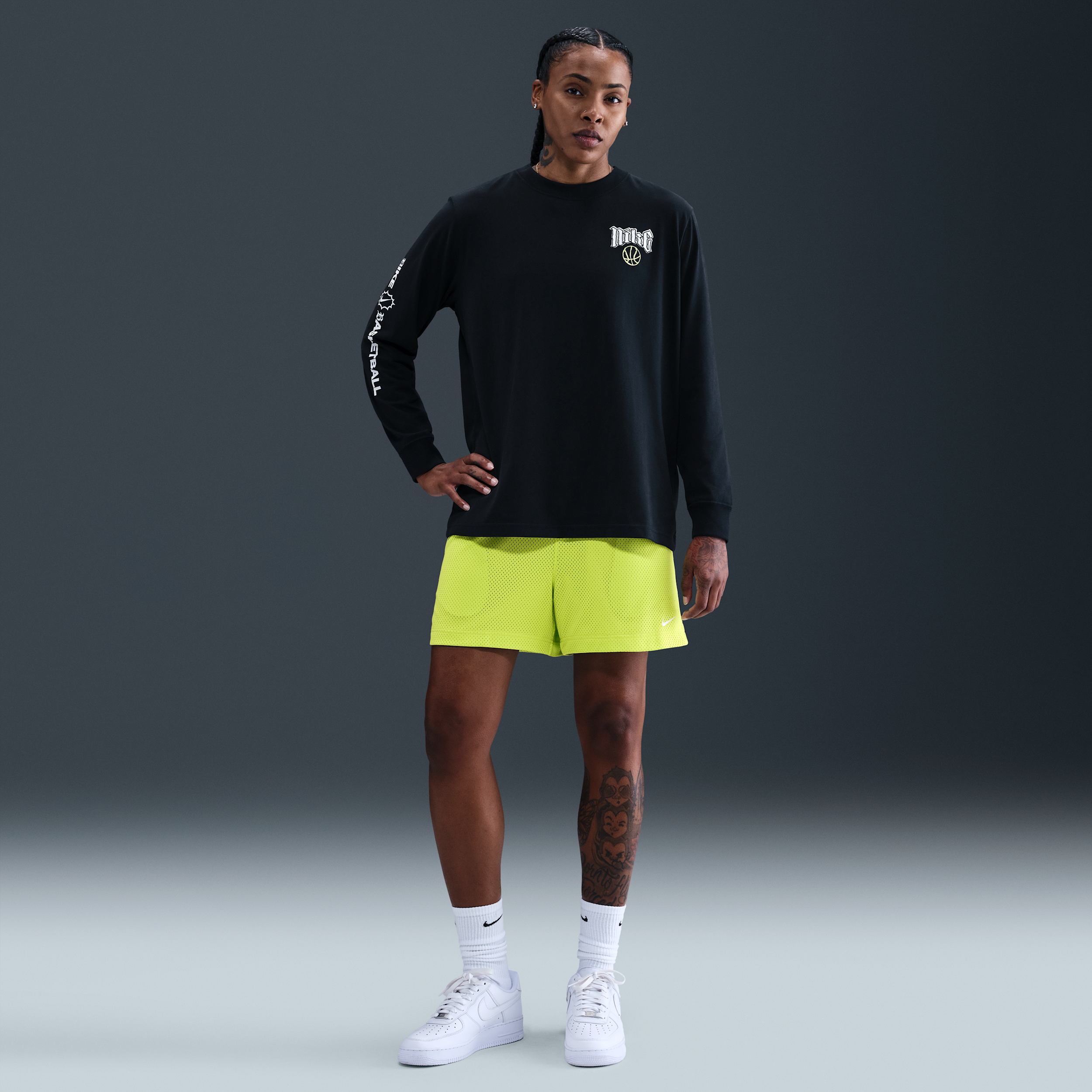 Thumbnail - Nike Essential Mesh-Basketballshorts mit Dri-FIT (Damen) - Grün