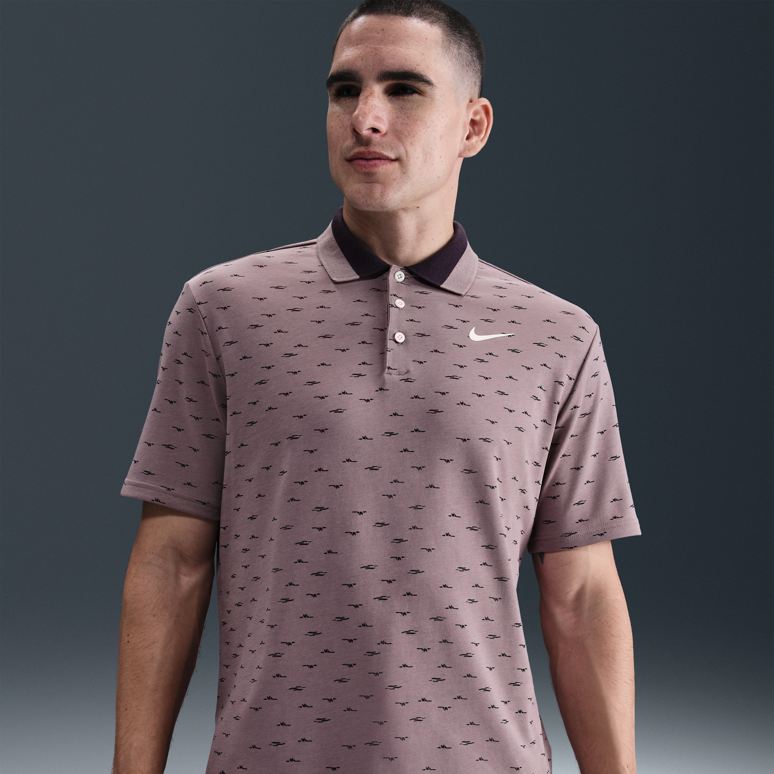 Nike Tour Men's Dri-FIT Golf Polo - Pink - Sustainable Materials