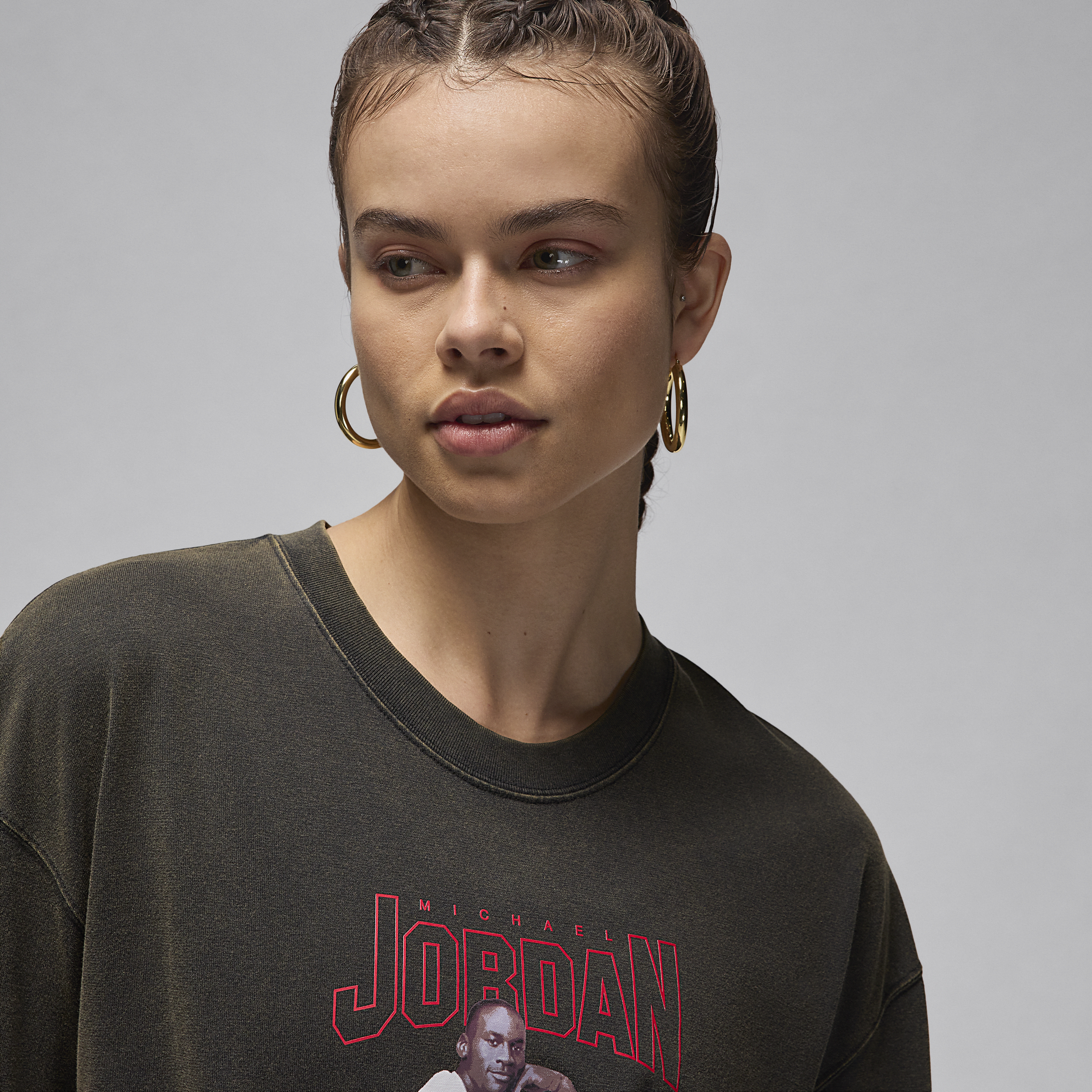 Jordan oversized T-shirt met graphic voor dames Zwart