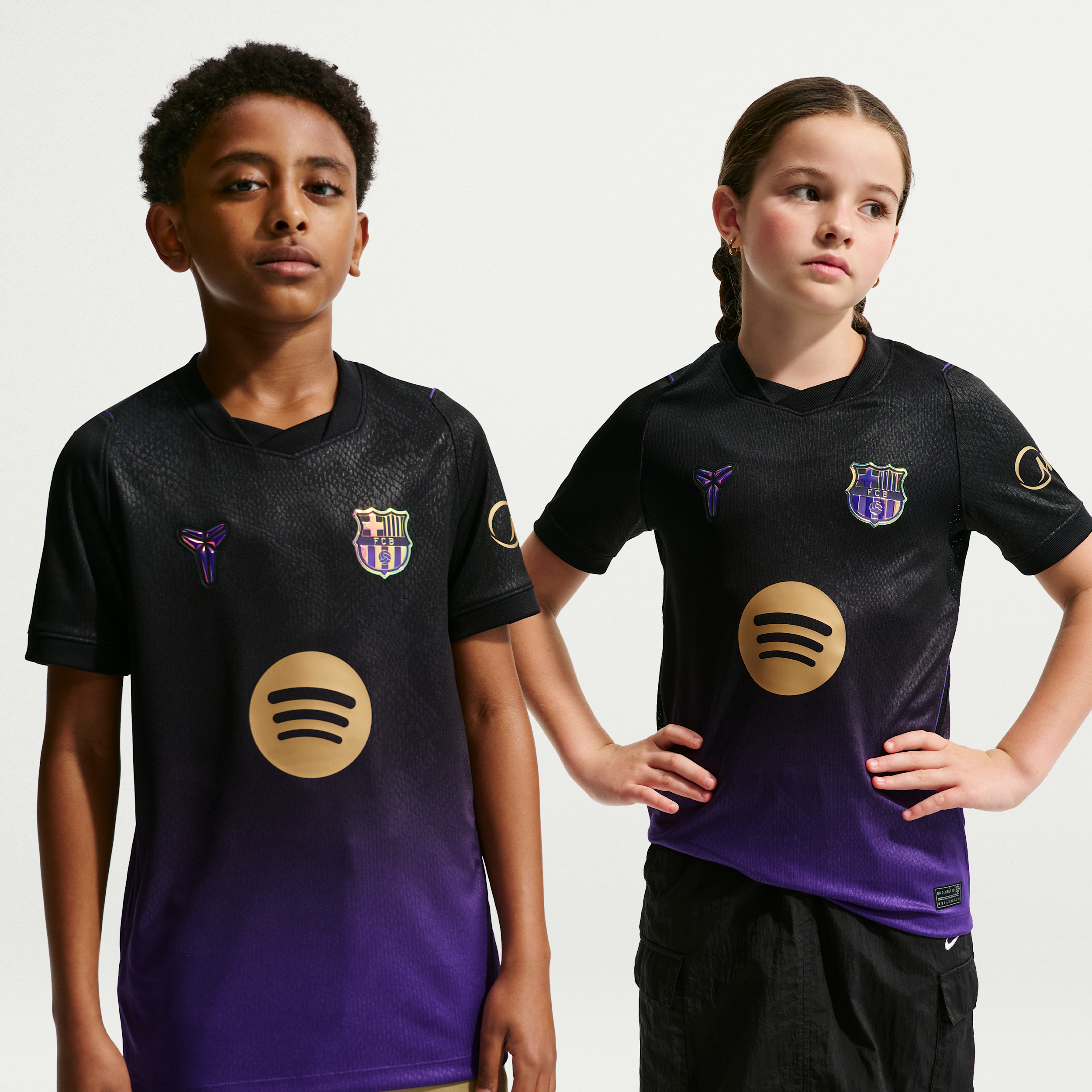 FC Barcelona 2026/27 Stadium Away Kobe Dri-FIT Replica-fodboldtrøje til større børn - lilla