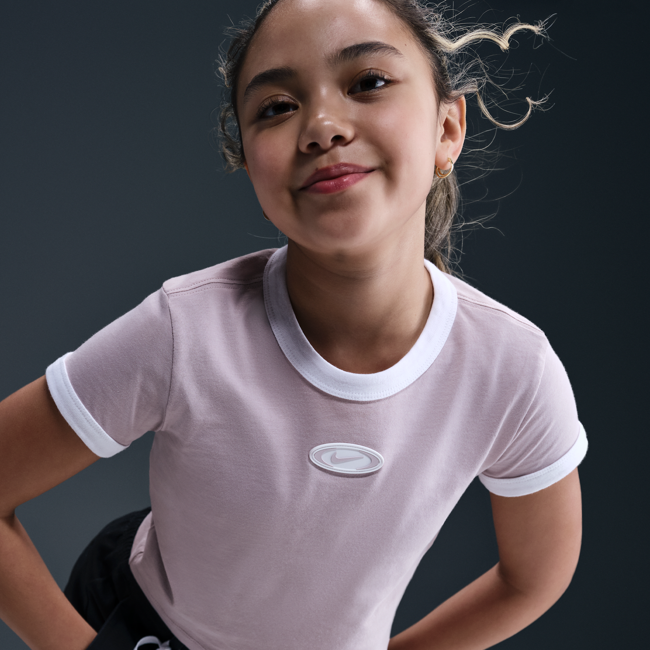 Thumbnail - Nike Sportswear Kurz-T-Shirt (Mädchen) - Lila
