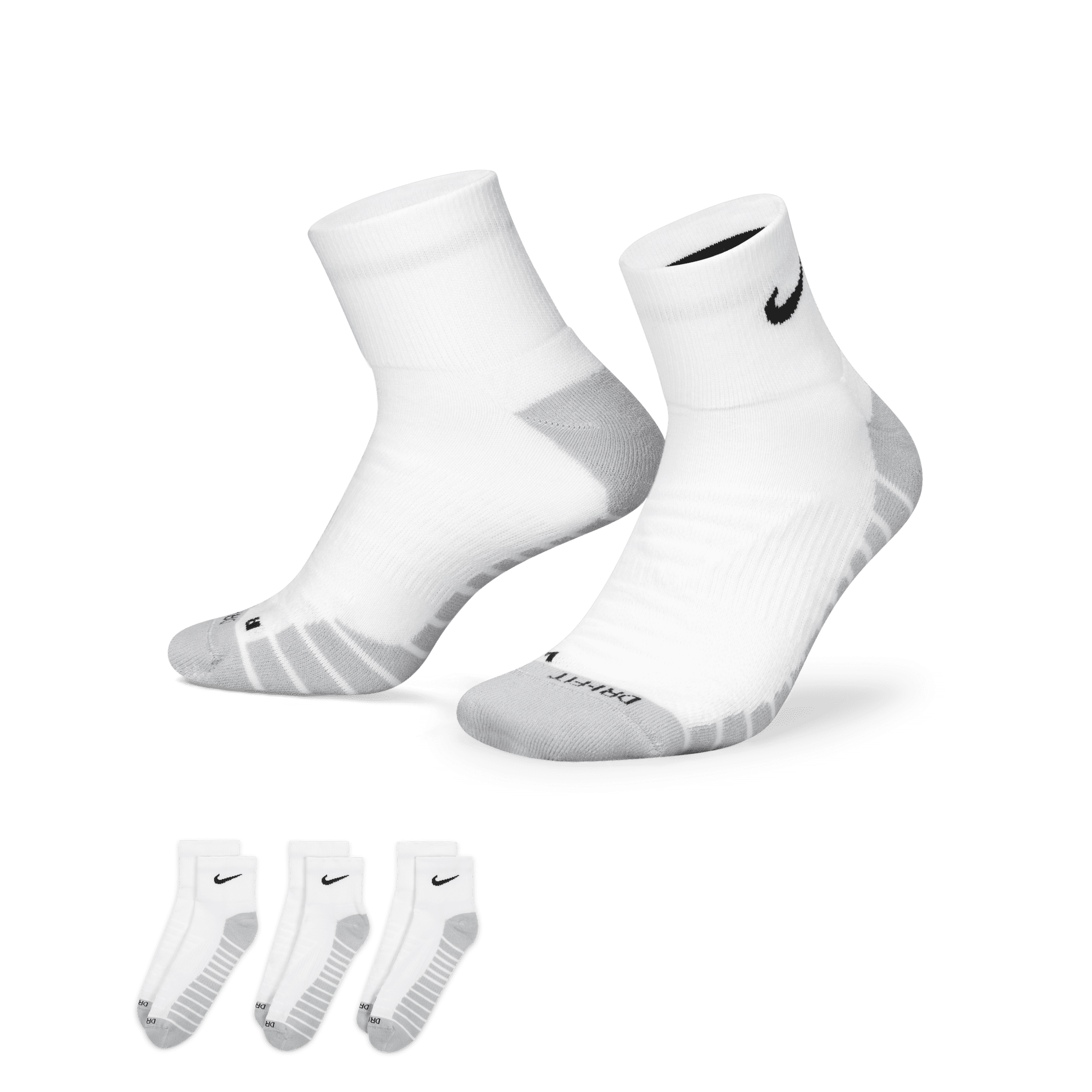 Nike Everyday Max Cushioned Training Ankle Socks (3 Pairs) - White
