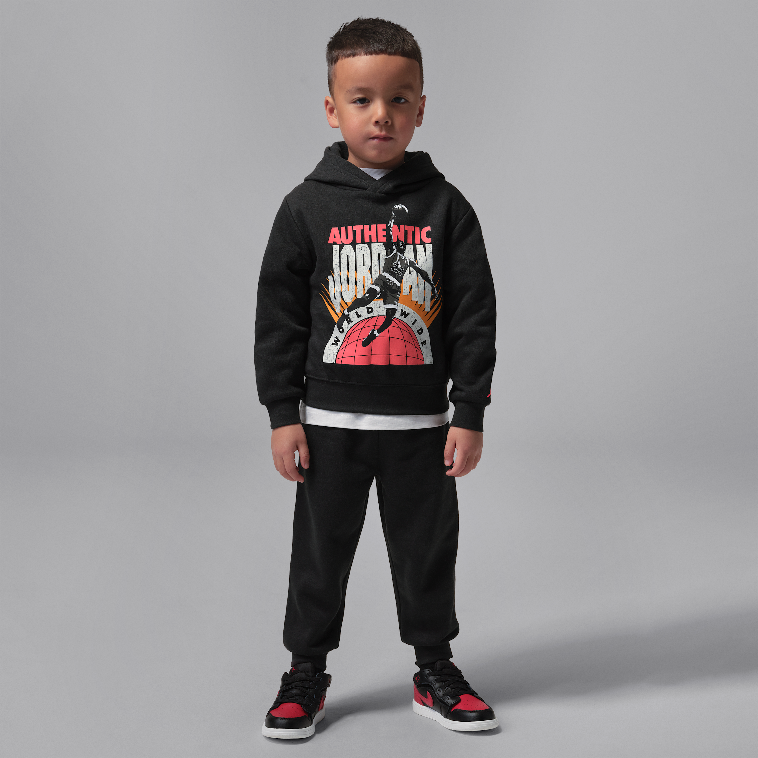 Completo in 2 pezzi con maglia AJ6 Jordan Brooklyn Fleece – Bimbo/a - Nero