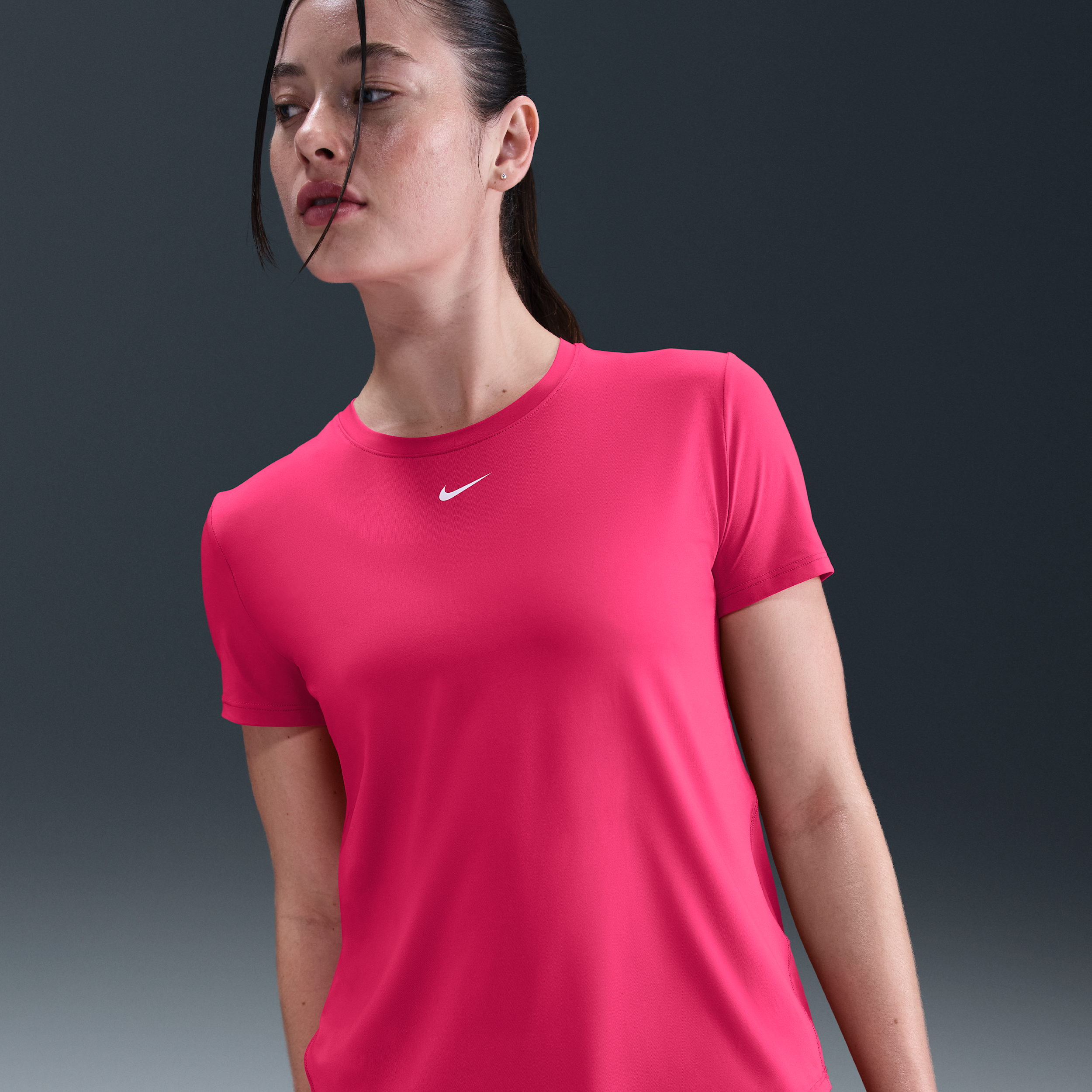 Thumbnail - Nike One Classic Dri-FIT Kurzarm-Oberteil für Damen - Pink