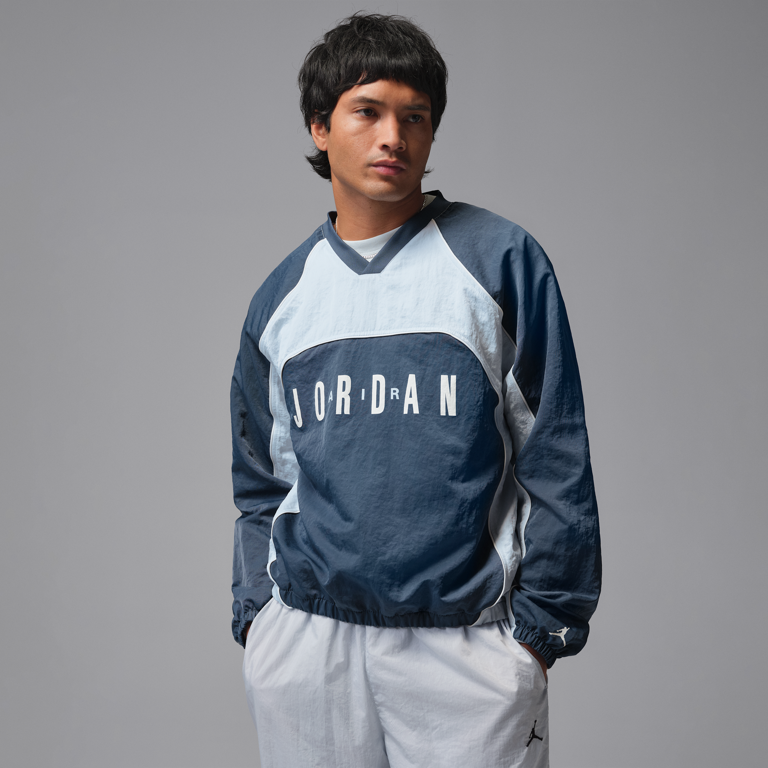 Maglia da riscaldamento a manica lunga Jordan Flight – Uomo - Blu