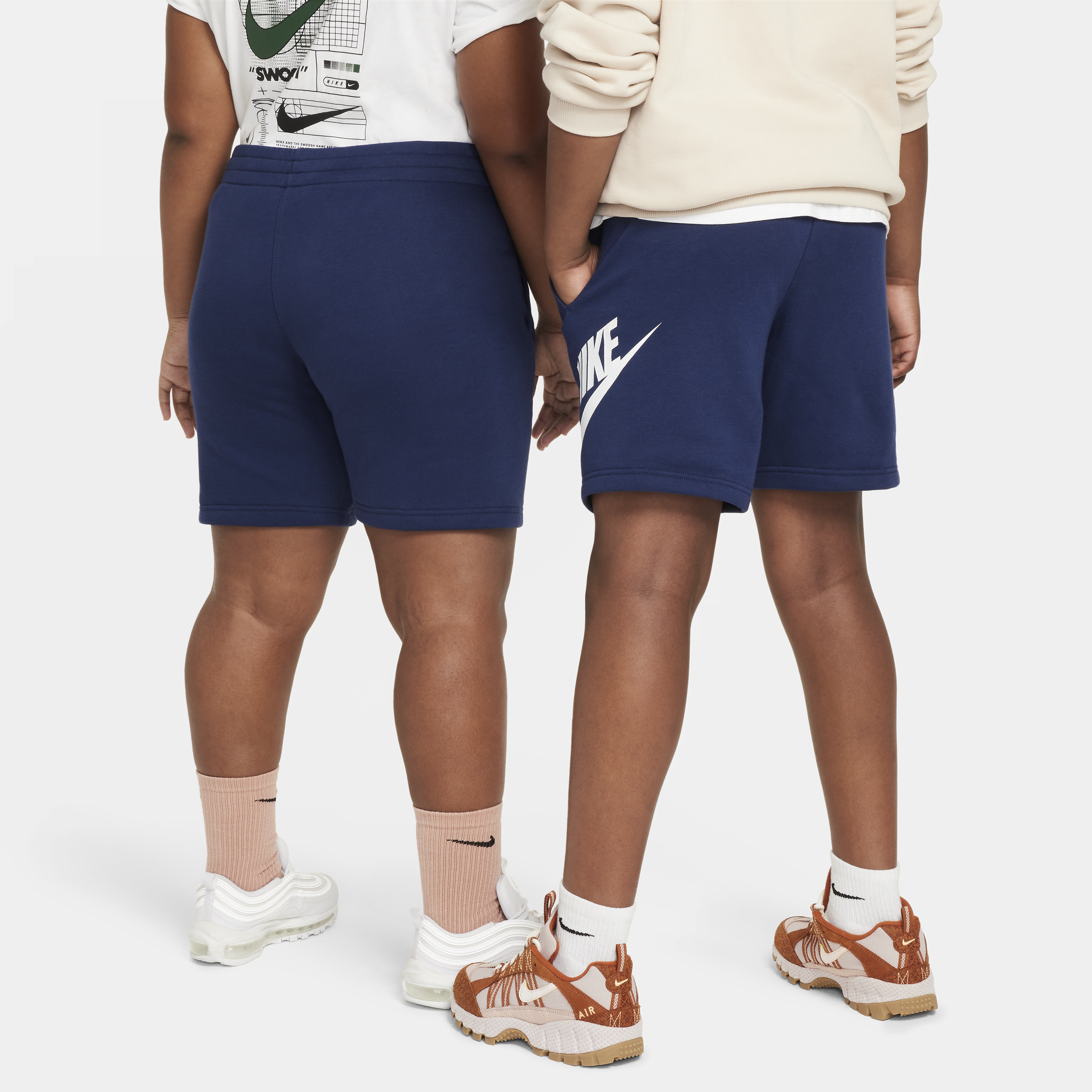 Nike Sportswear Club Fleece Shorts van sweatstof voor kids (ruimere maten) Blauw