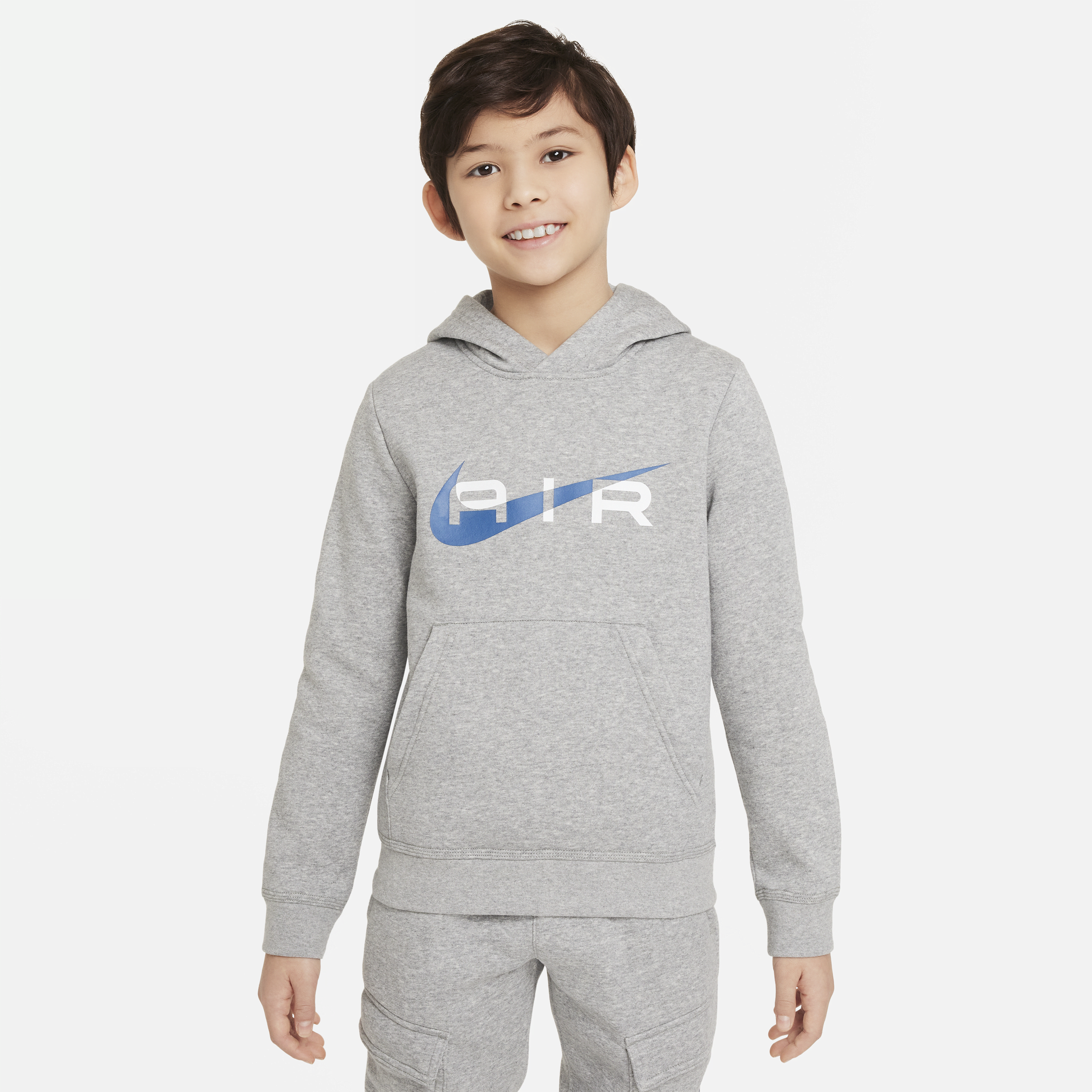 Nike Air fleecehoodie voor kids Grijs