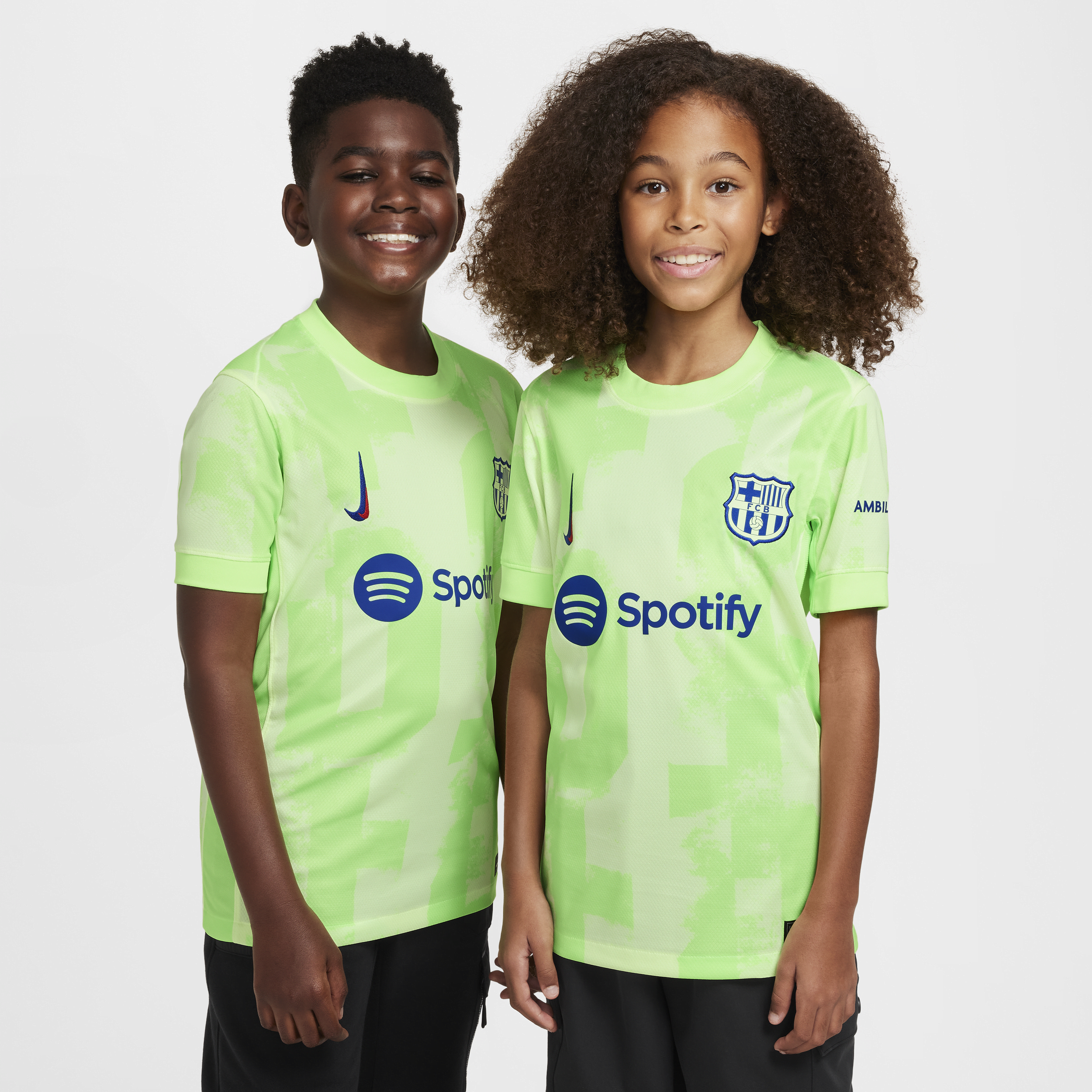 FC Barcelona 2024/25 Stadium Third Nike Dri-FIT Replica-fodboldtrøje til større børn - gul