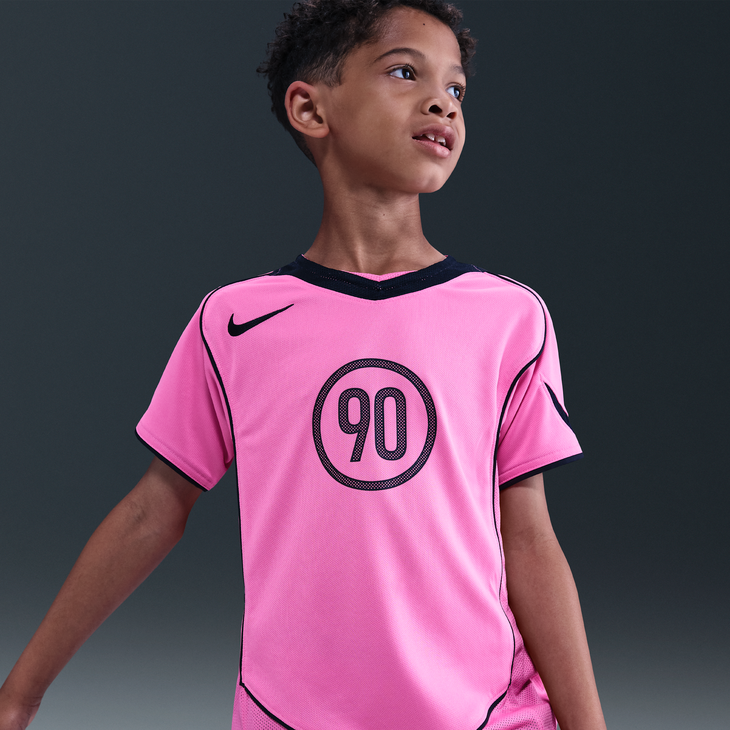Nike Total 90 Dri-FIT-fodboldtrøje til større børn - Pink