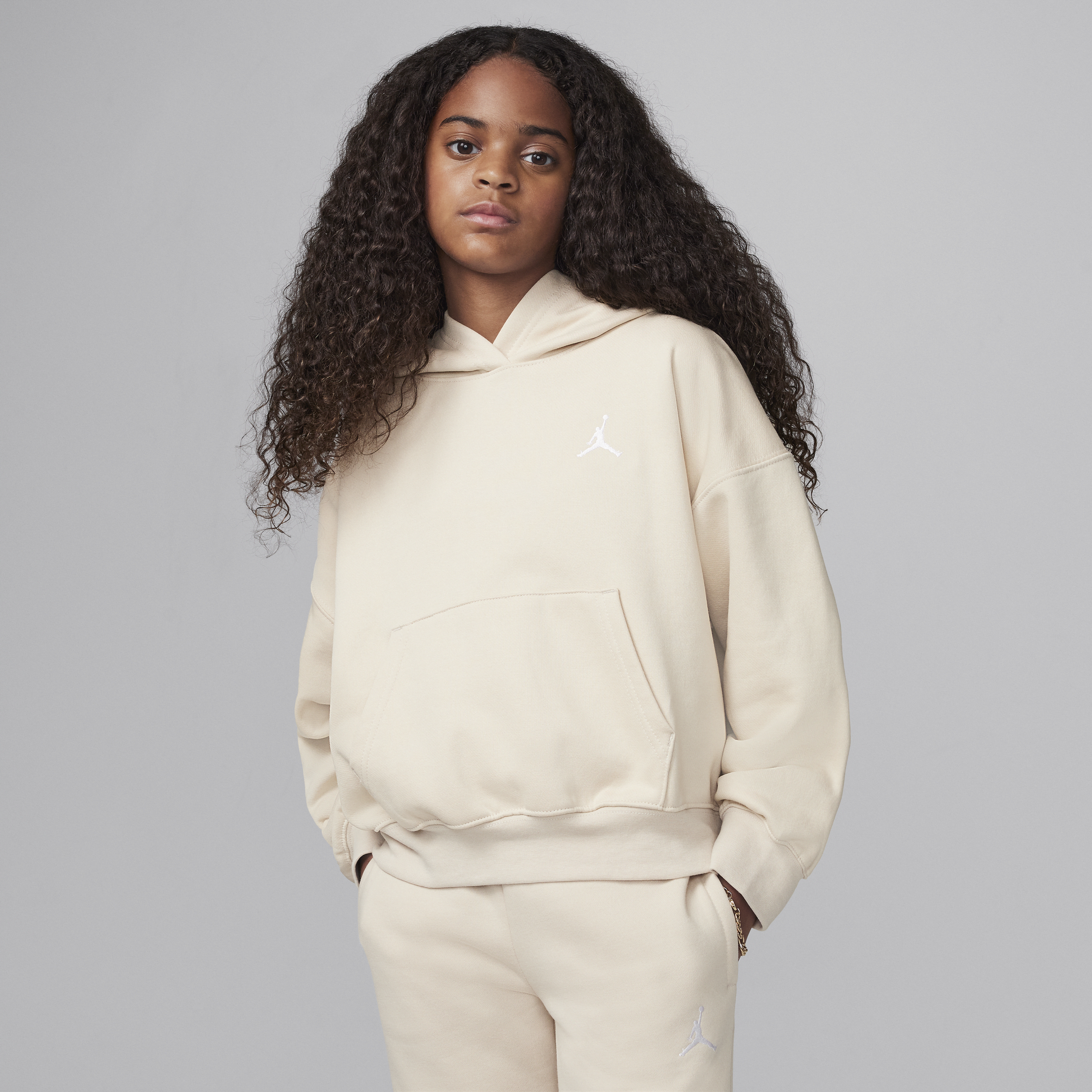 Sweat à capuche Jordan Brooklyn Essentials pour ado - Marron