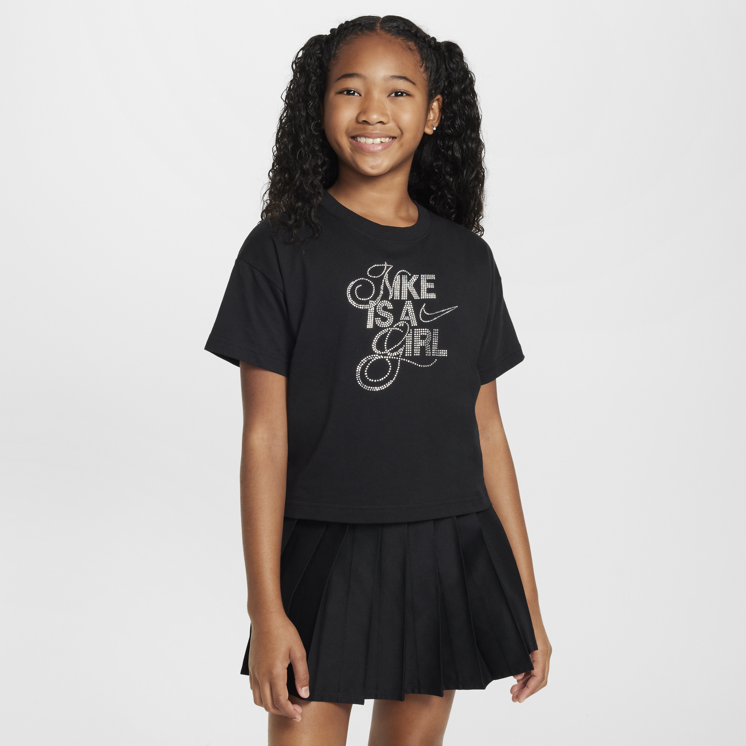 T-shirt Nike Sportswear pour ado (fille) - Noir
