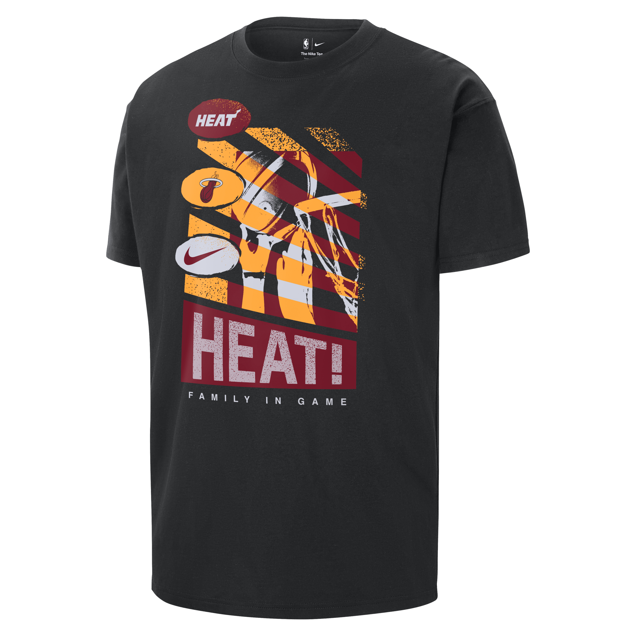 T-shirt Nike NBA Miami Heat Courtside pour Homme - Noir