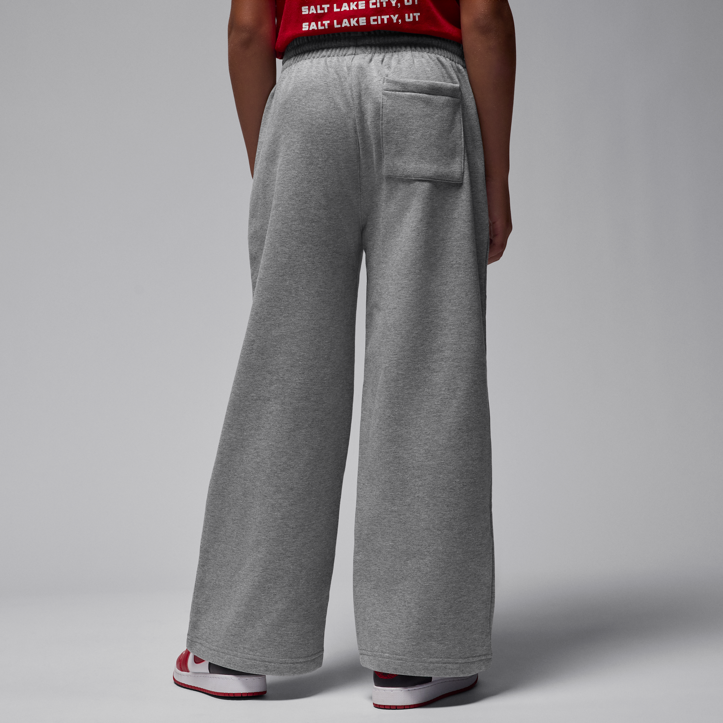 Thumbnail - Jordan Brooklyn Essentials offene Fleece-Hose (ältere Kinder) - Grau