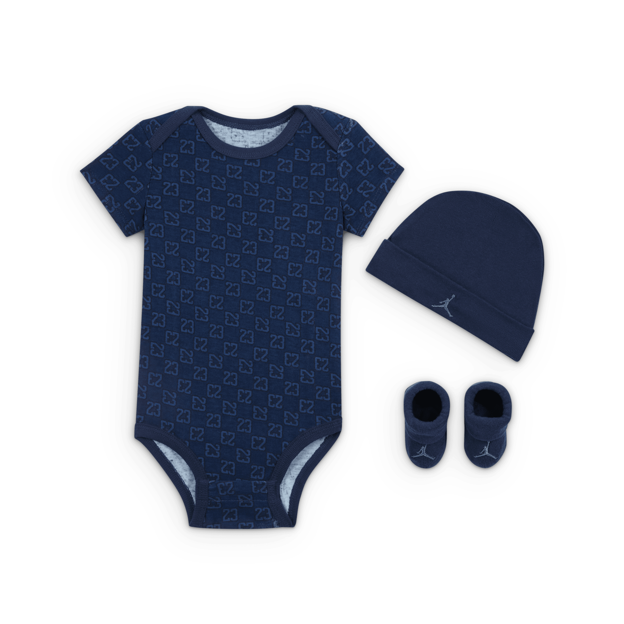 Ensemble trois pièces Jordan Monogram pour bébé (0 - 9 mois) - Bleu