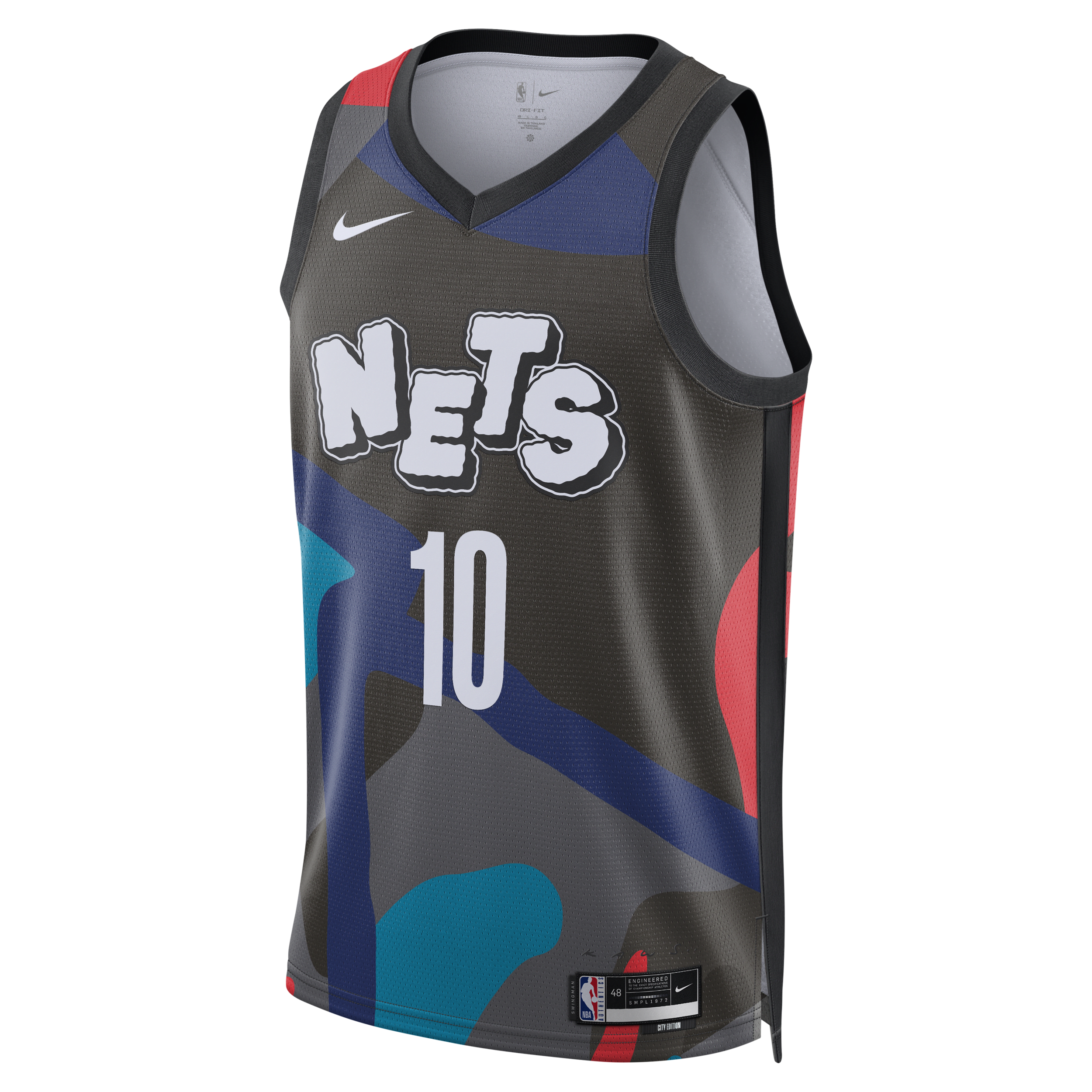 Nike Brooklyn Nets City Edition 2023 24 Dri-FIT Swingman NBA-jersey voor heren Zwart