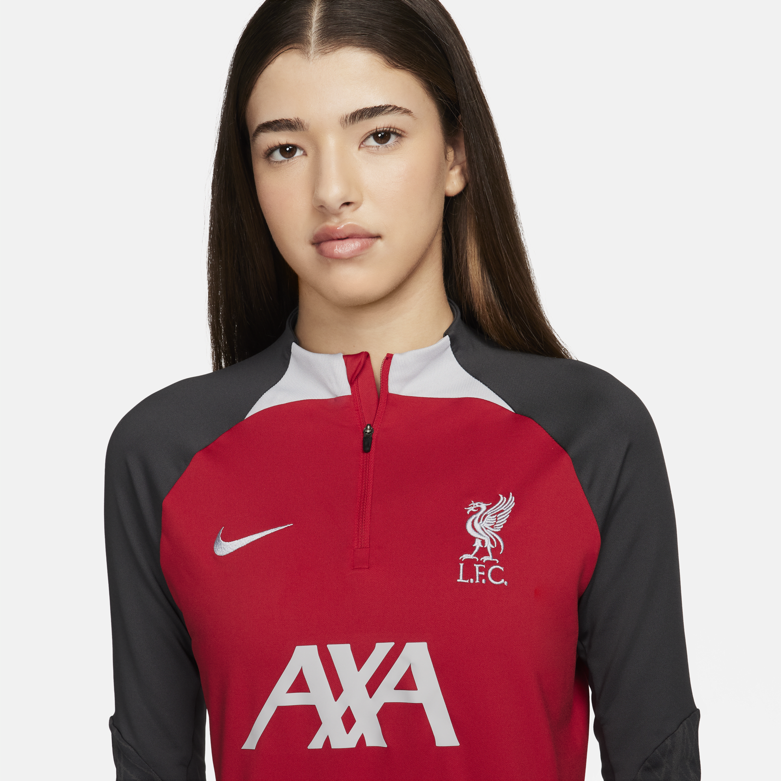 Nike Liverpool FC Strike Dri-FIT voetbaltrainingstop voor dames Rood