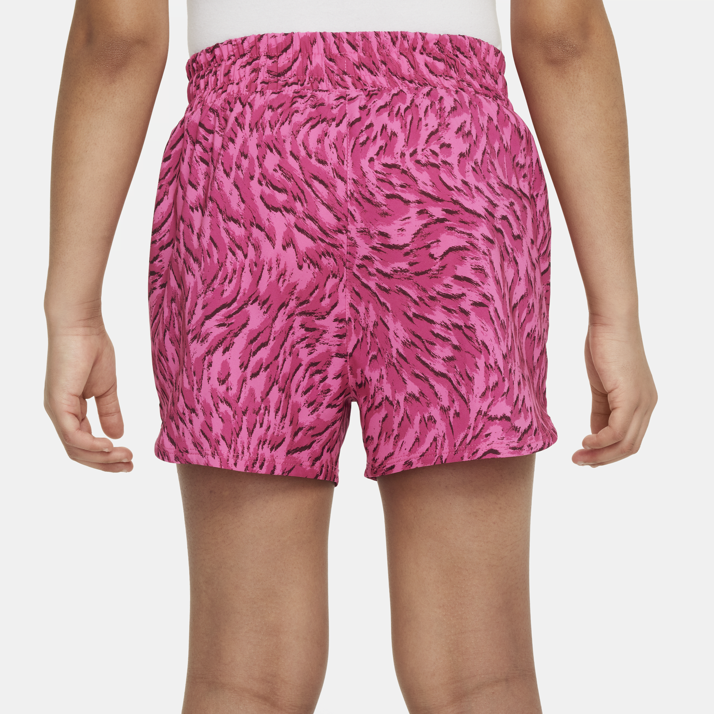 Nike One geweven shorts met hoge taille voor meisjes Rood