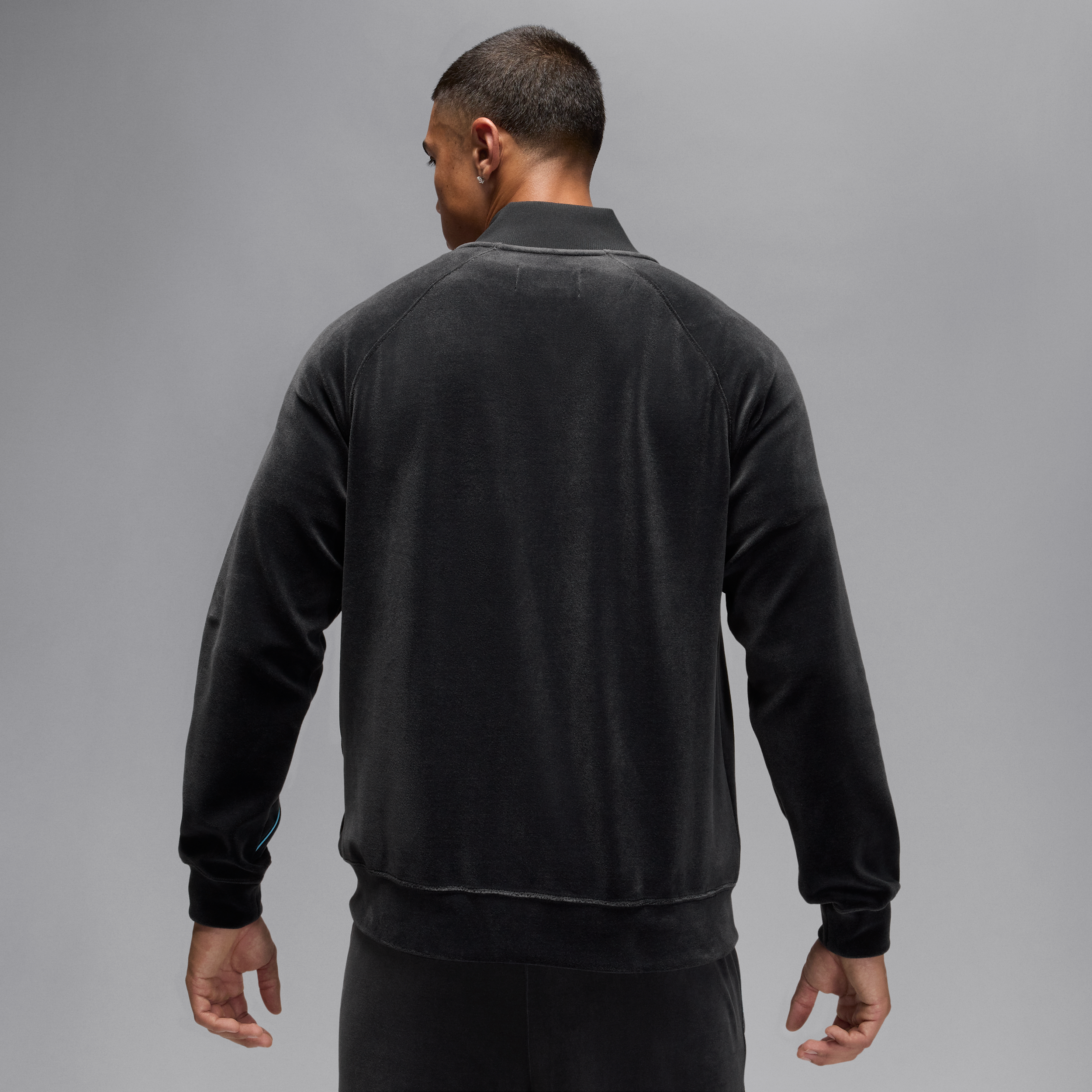 Thumbnail - Jordan Brooklyn Track-Jacket aus Velours für Herren - Schwarz