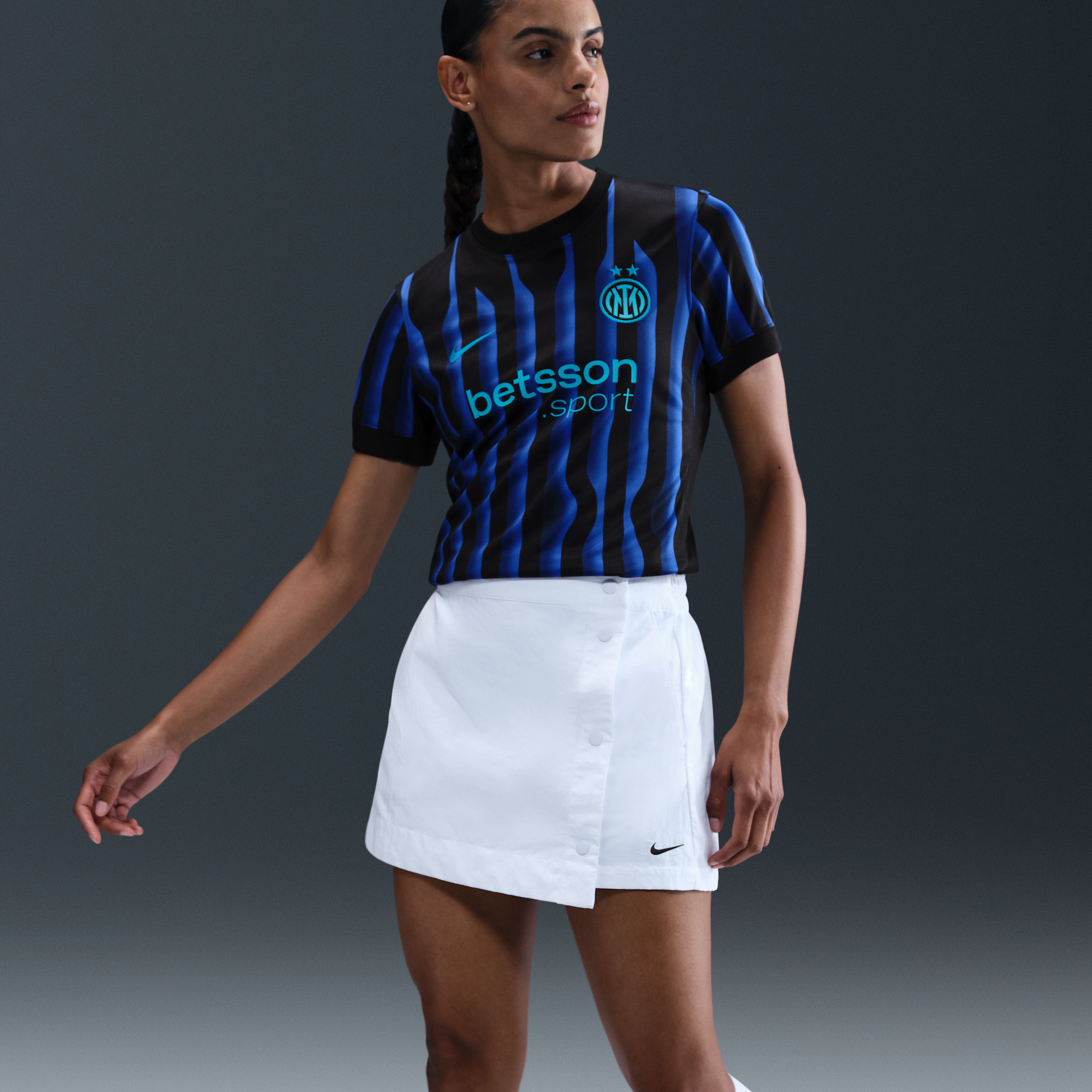 Thumbnail - Inter Mailand 2025/26 Stadium Home Nike Dri-FIT Replika-Fußballtrikot (Damen) - Blau