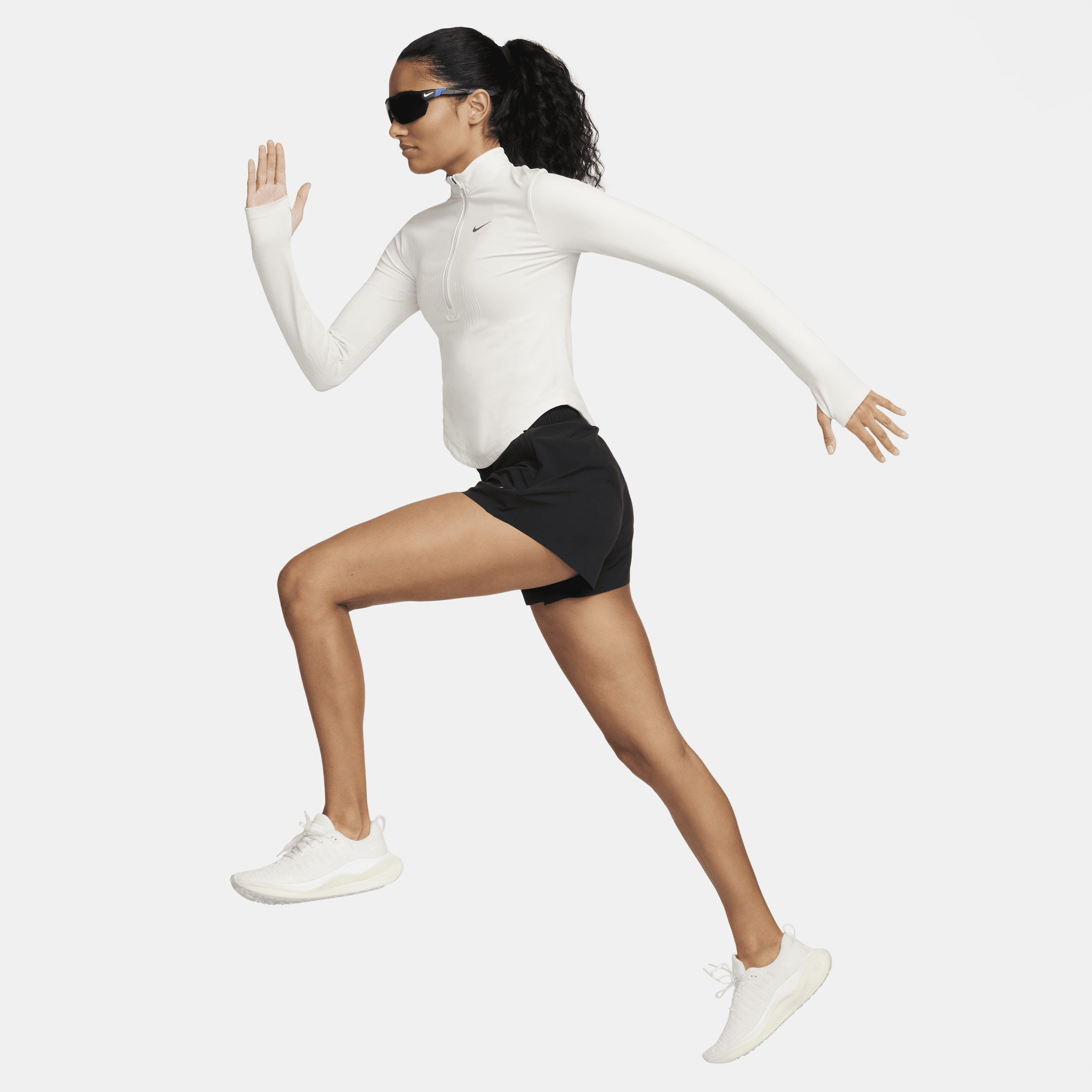 Nike Running Division Dri-FIT ADV tussenlaag met korte rits voor dames Bruin