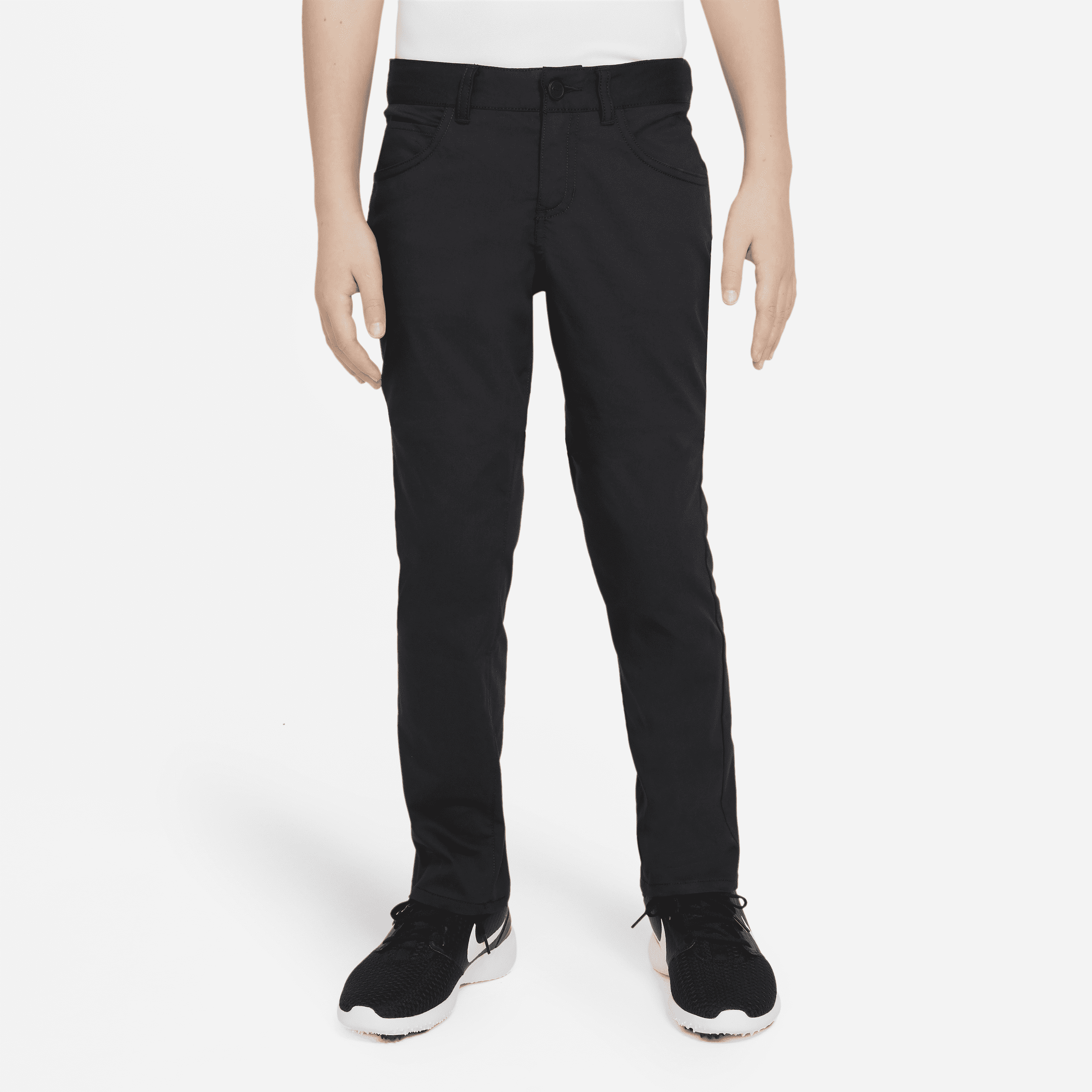 Nike Dri-FIT Older Kids (Boys) 5-Pocket Golf Trousers - Black - Cotton/Polyester/Elastane