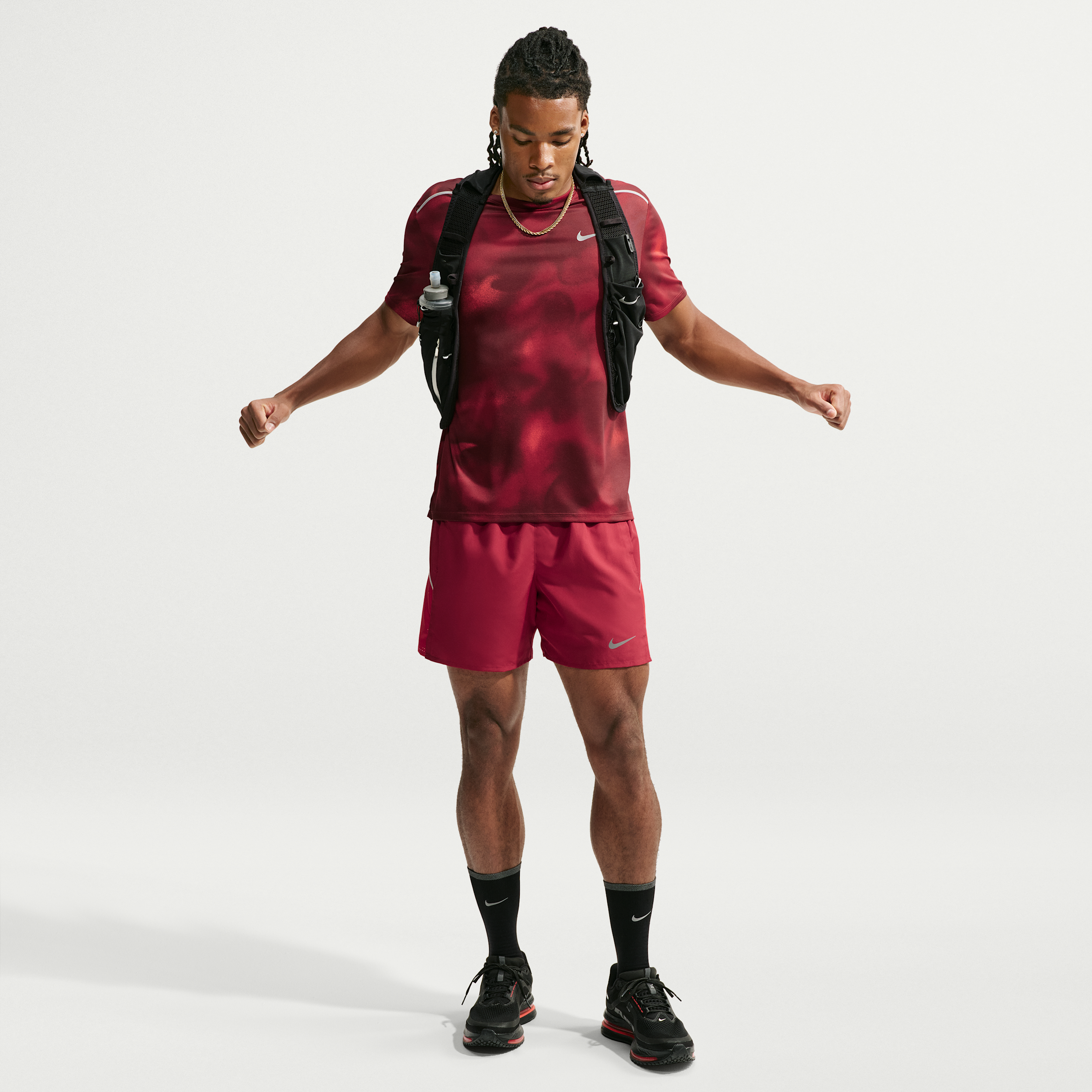 Nike Short De Running 13 Cm 2 En 1 Dri Fit Nike Miler Pour