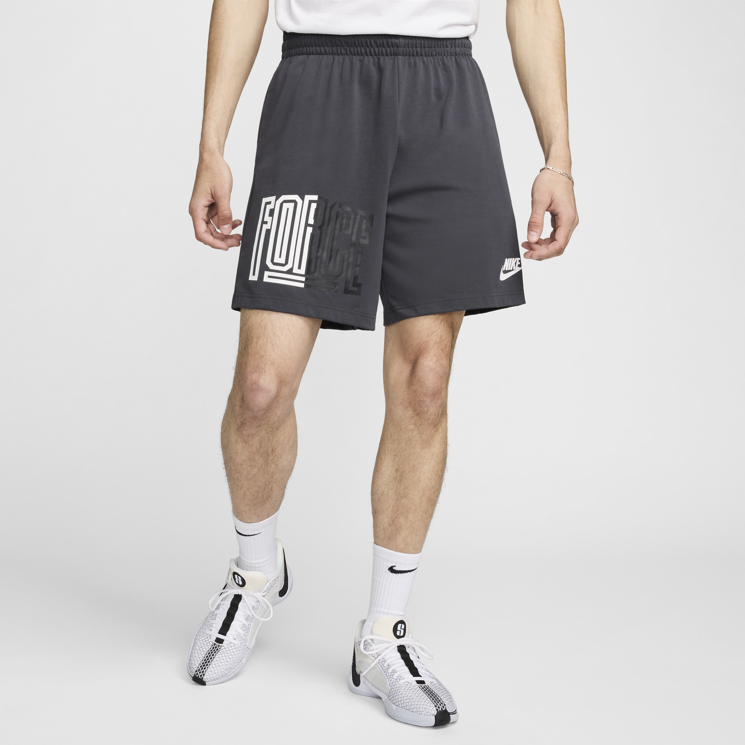 Nike Starting 5 Dri-FIT basketbalshorts voor heren (21 cm) Grijs
