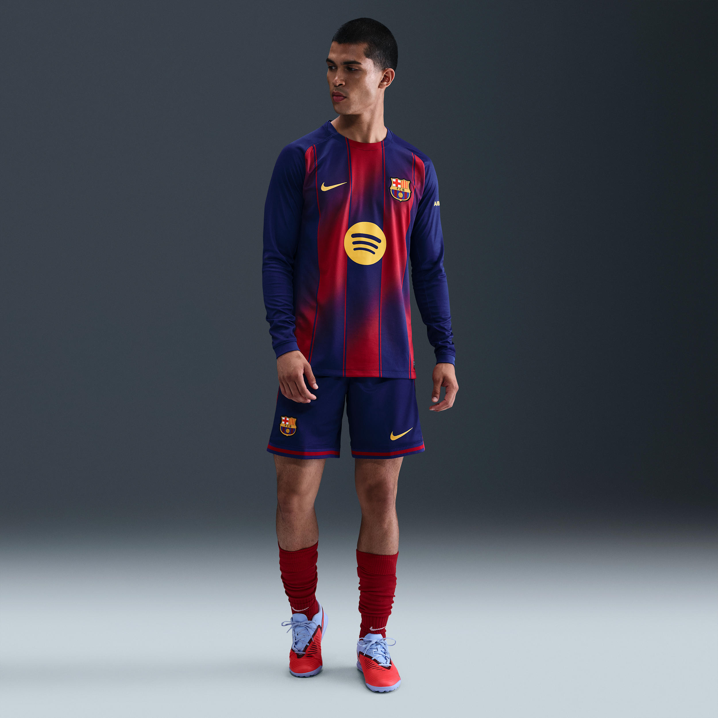 Nike FC Barcelona 2025 26 Stadium Thuis Dri-FIT replicavoetbalshorts voor heren Blauw