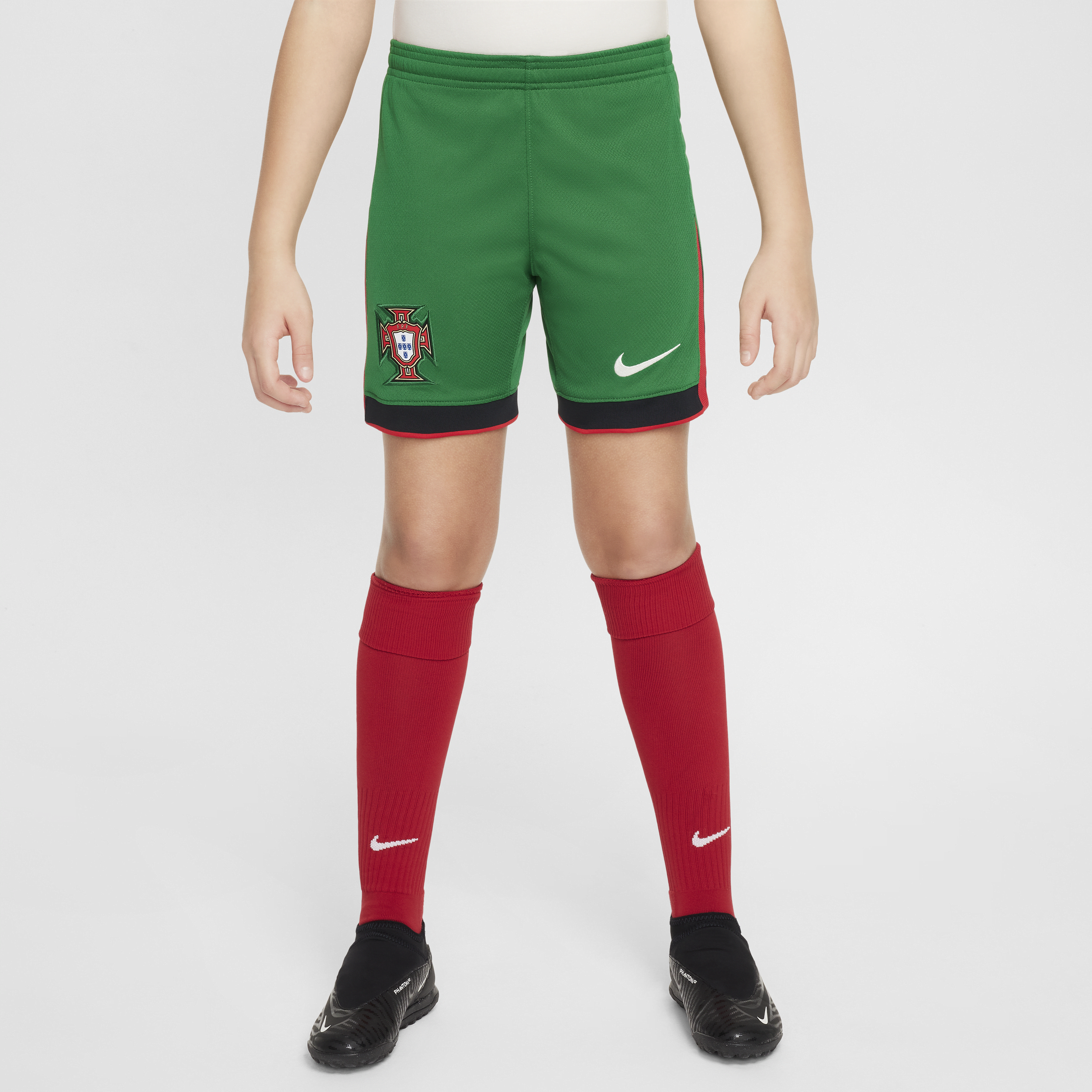 Nike Portugal 2024 Stadium Thuis replica voetbalshorts met Dri-FIT voor kids Groen