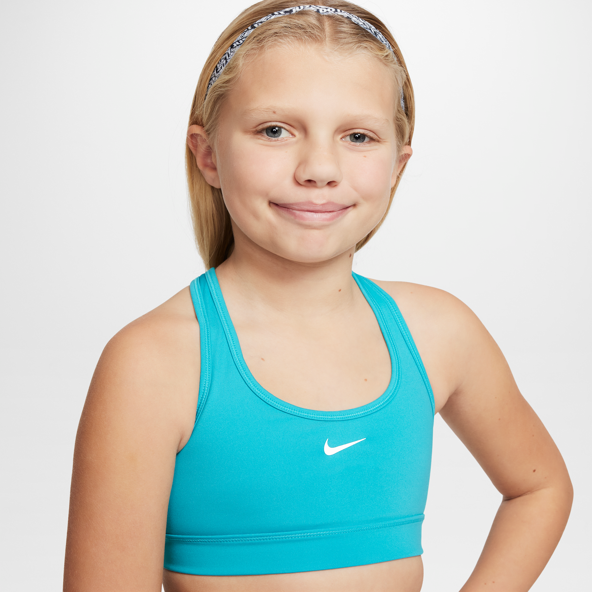Thumbnail - Nike Swoosh Sport-BH für Mädchen - Grün