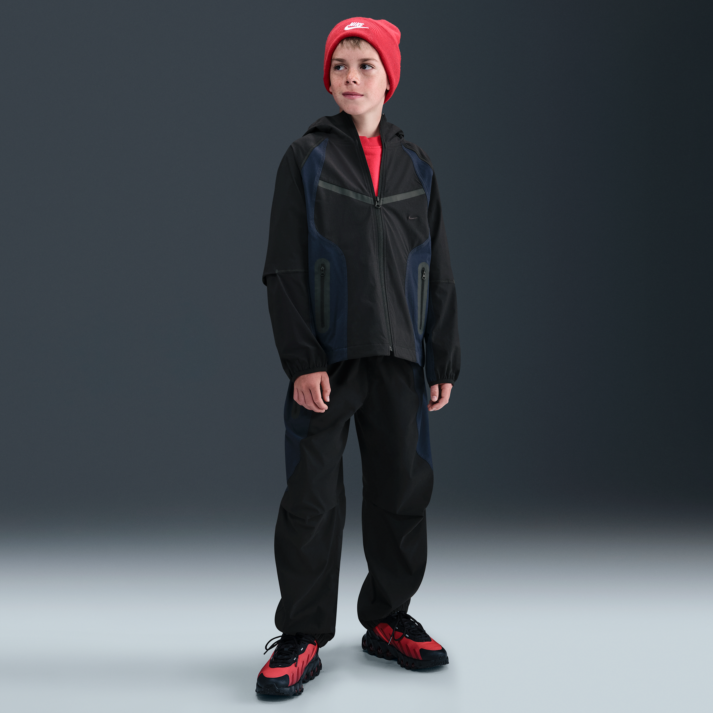 Nike Tech geweven jongensjack - Zwart