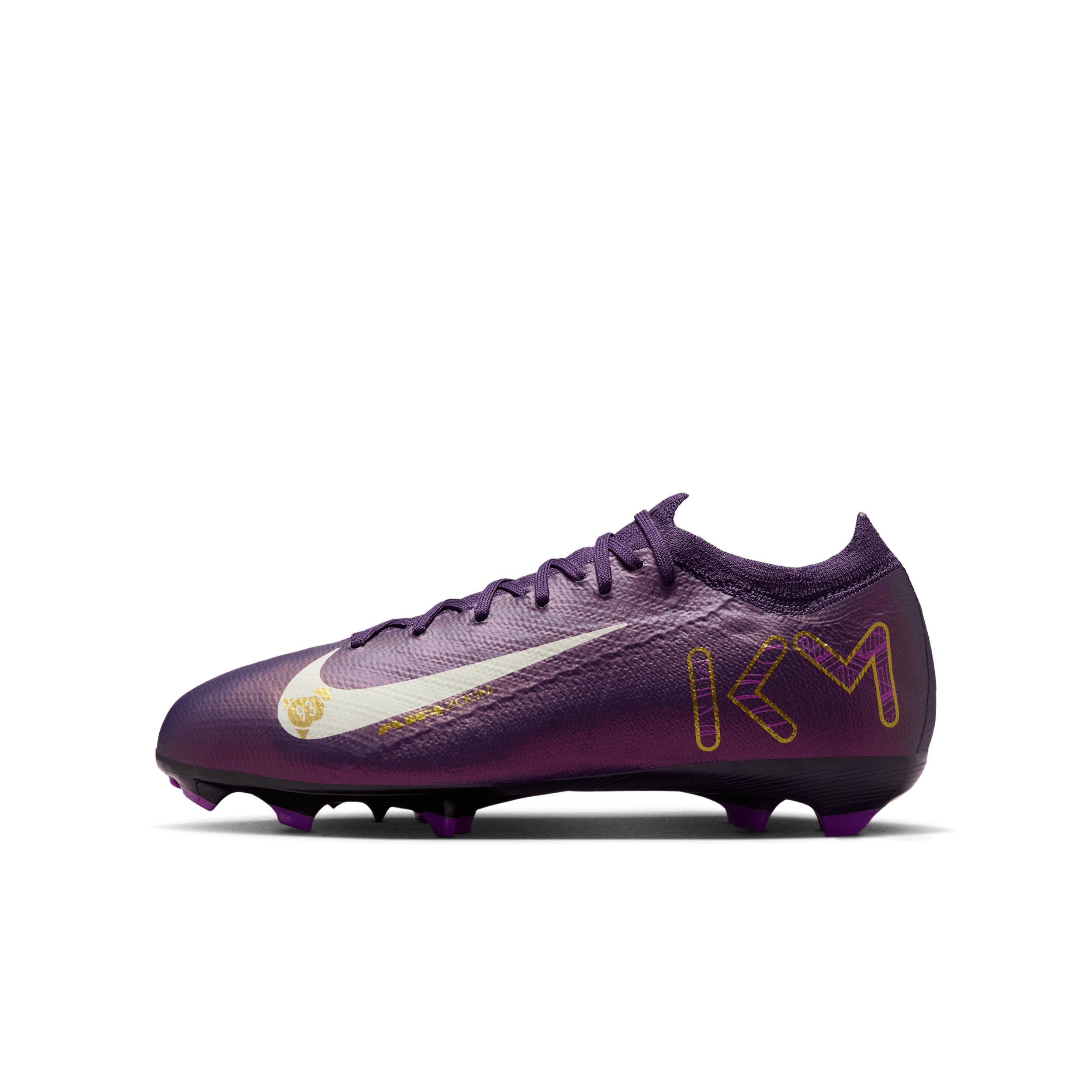 Nike Jr. Mercurial Vapor 16 Pro 'Kylian Mbappé' Older Kids' Firm-Ground Low-Top Football Boot - Purple