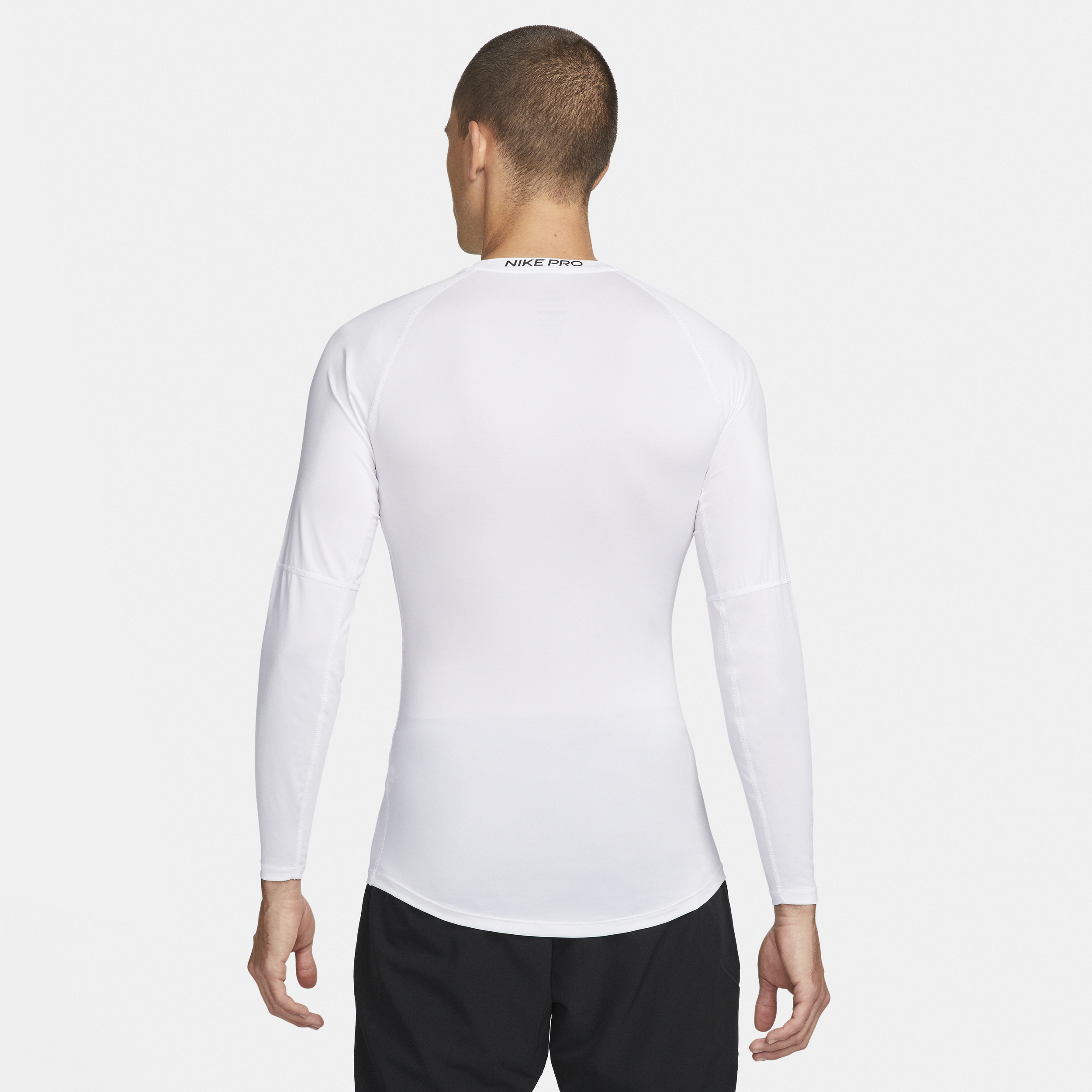 Haut de fitness ajusté à manches longues Dri-FIT Nike Pro pour homme - Blanc