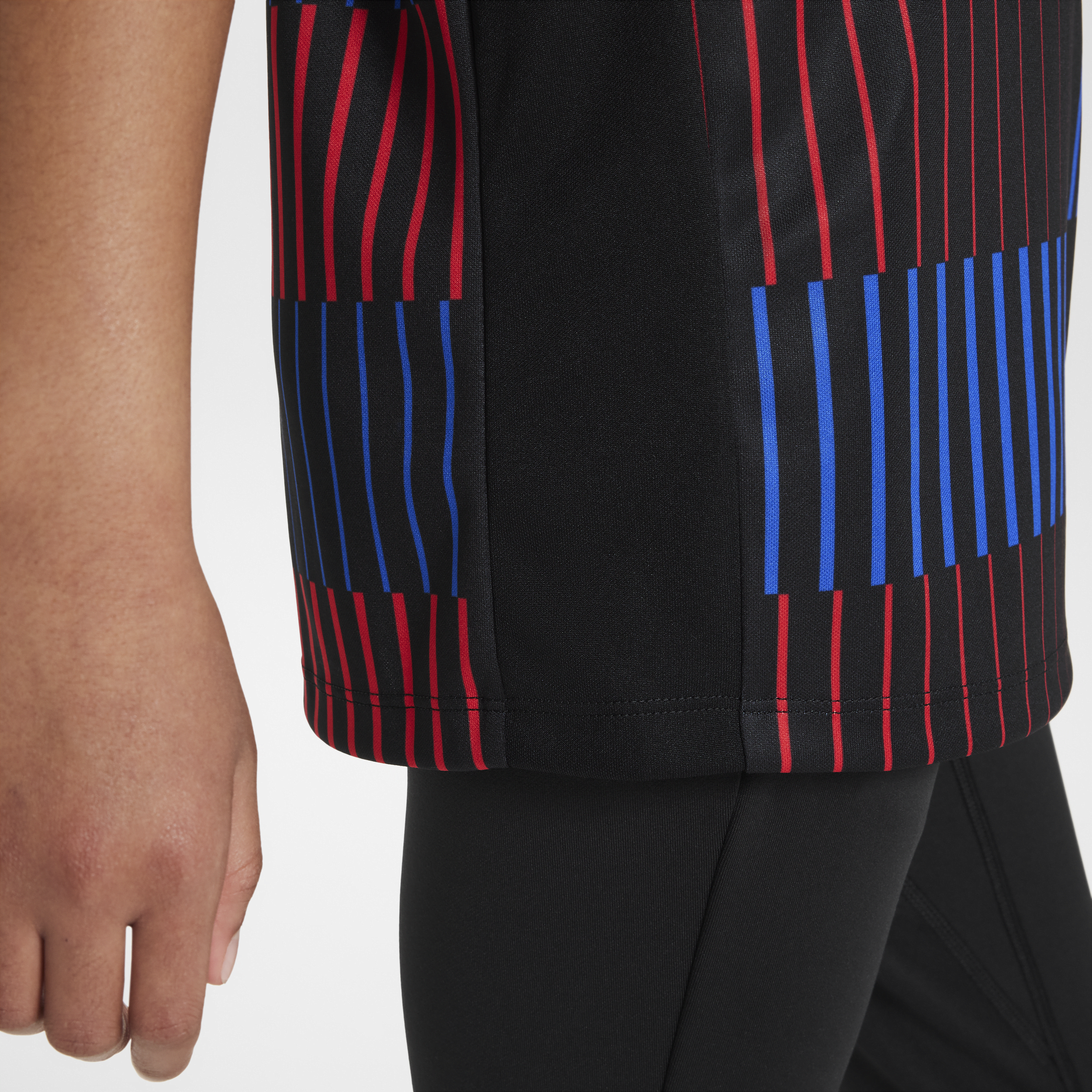 Haut de foot à manches courtes d'avant-match Nike Dri-FIT FC Barcelona Academy Pro Extérieur pour ado - Noir